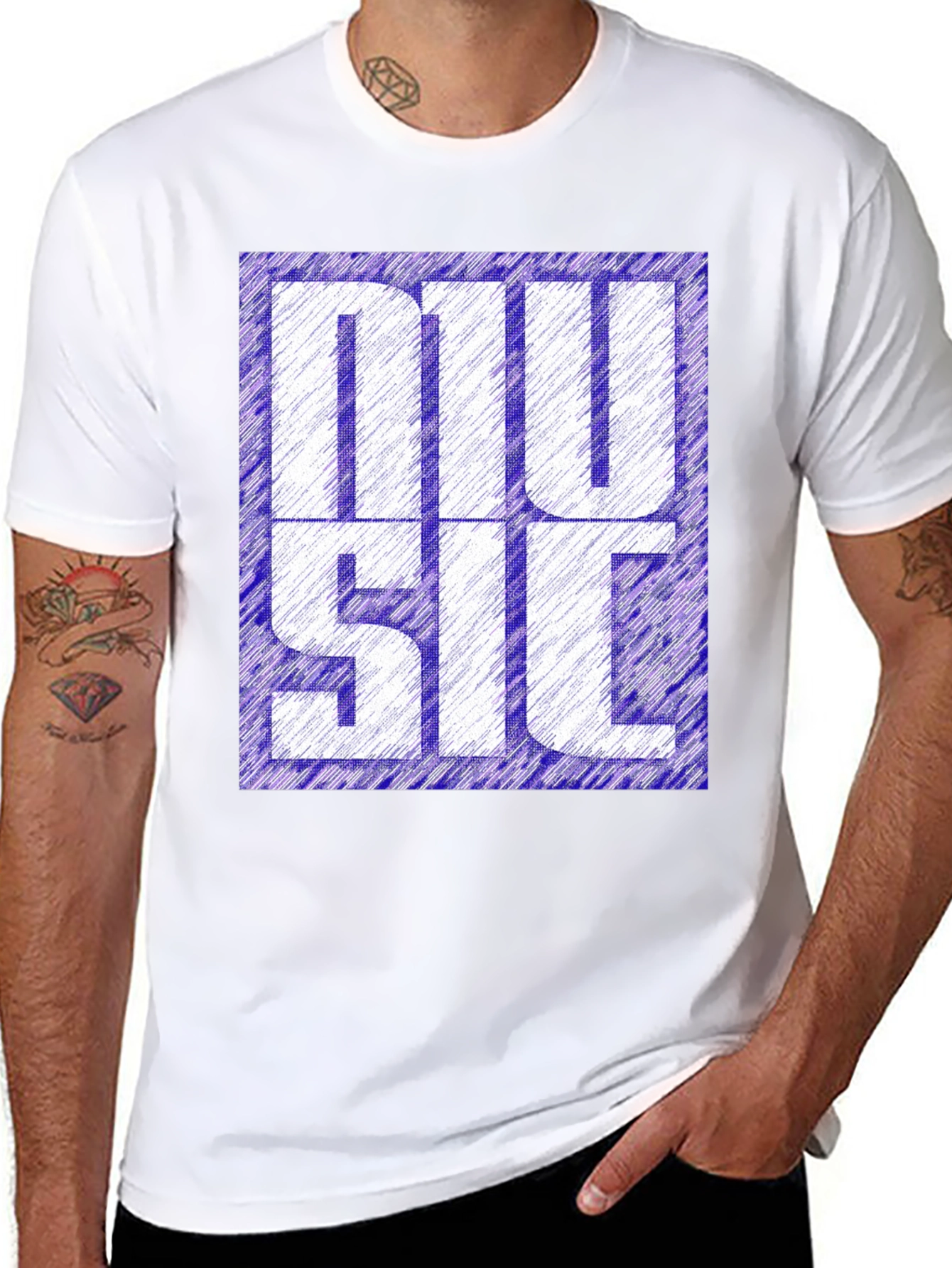 Music Graphic Tee - Stylish Design Black T-Shirt