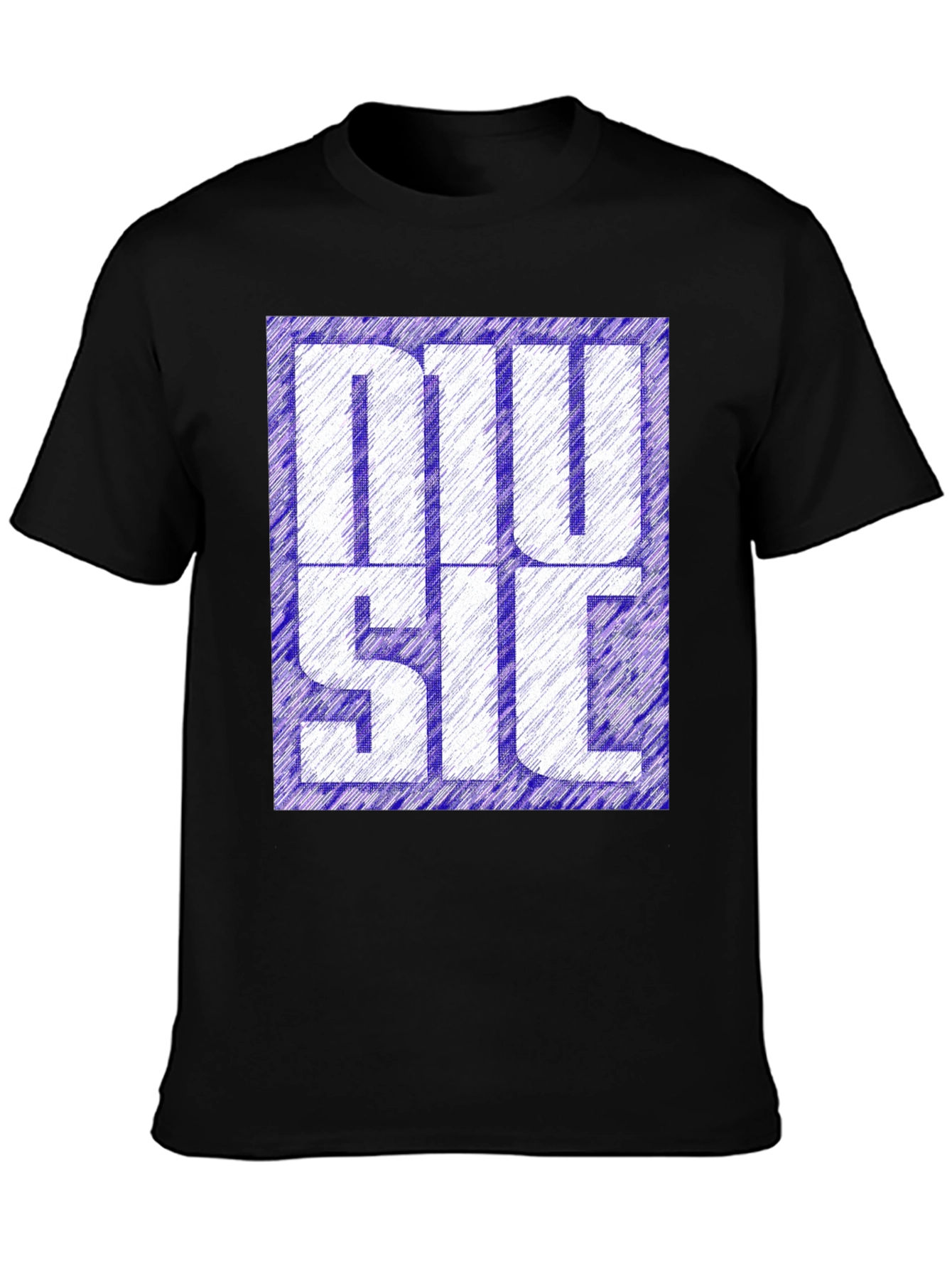 Music Graphic Tee - Stylish Design Black T-Shirt