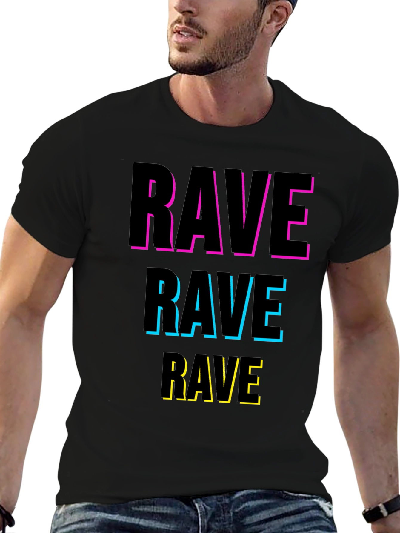 Rave Graphic Tee - Bold Party T-Shirt
