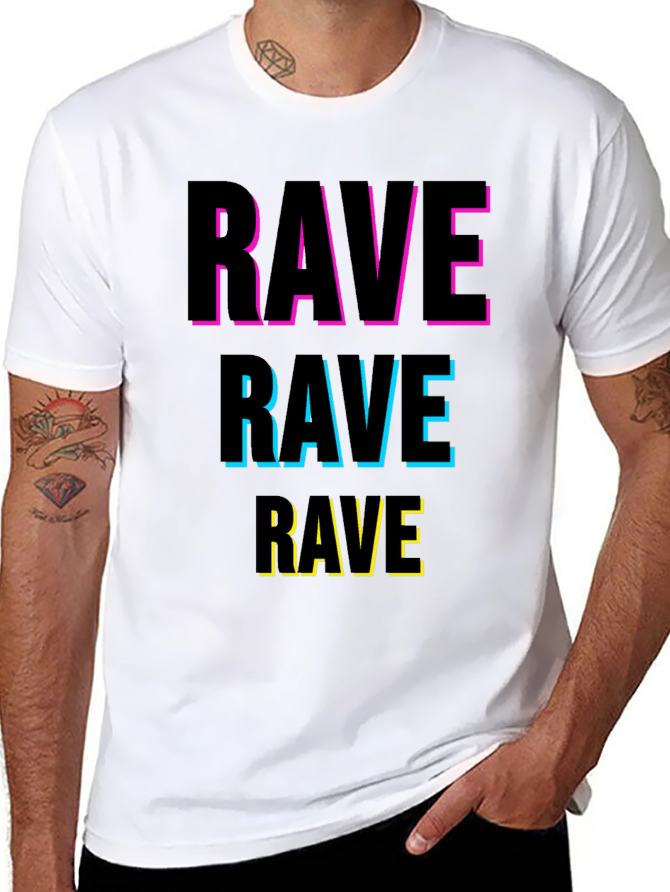 Rave Graphic Tee - Bold Party T-Shirt