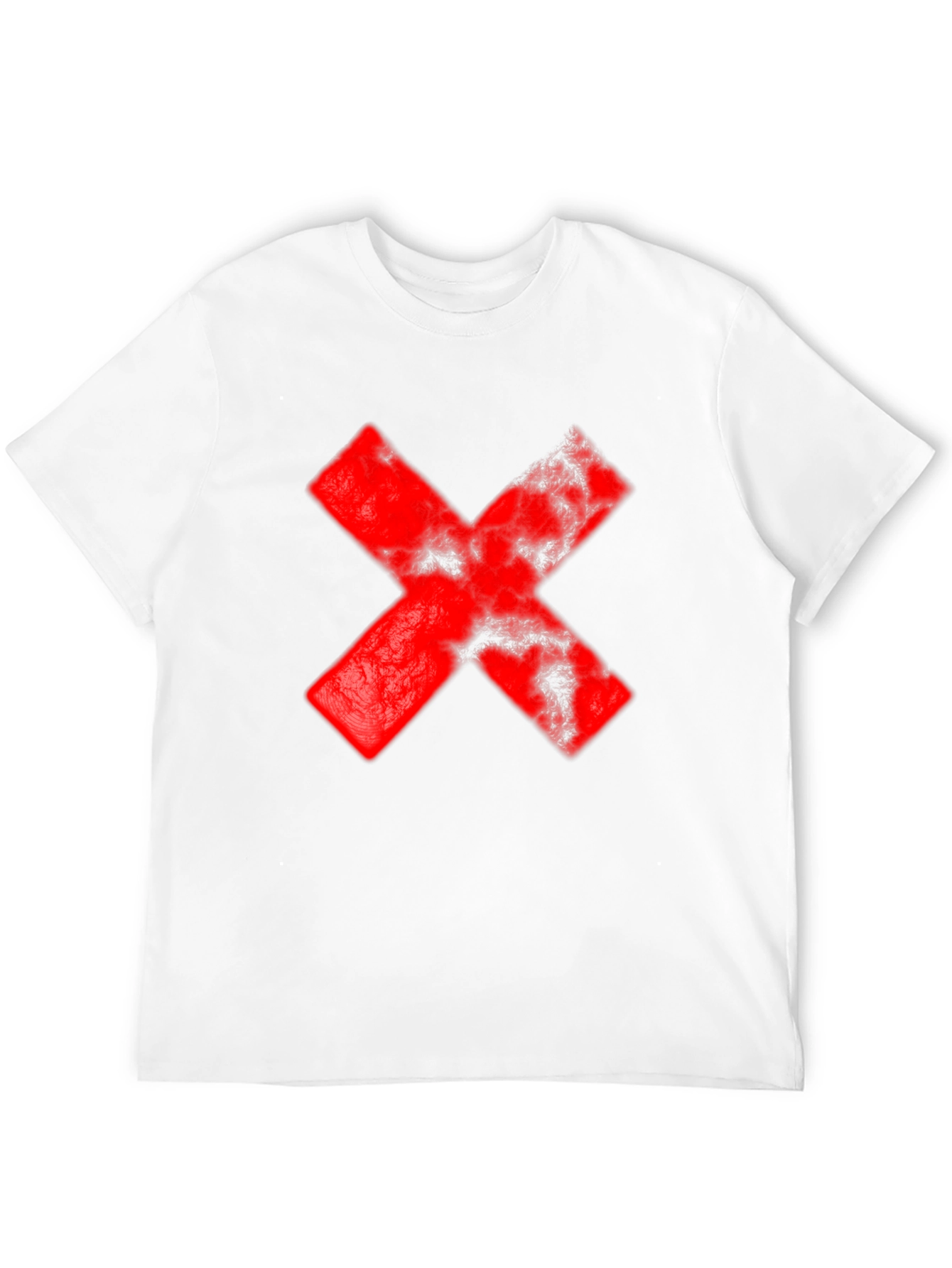 Red X Graphic Black T-Shirt