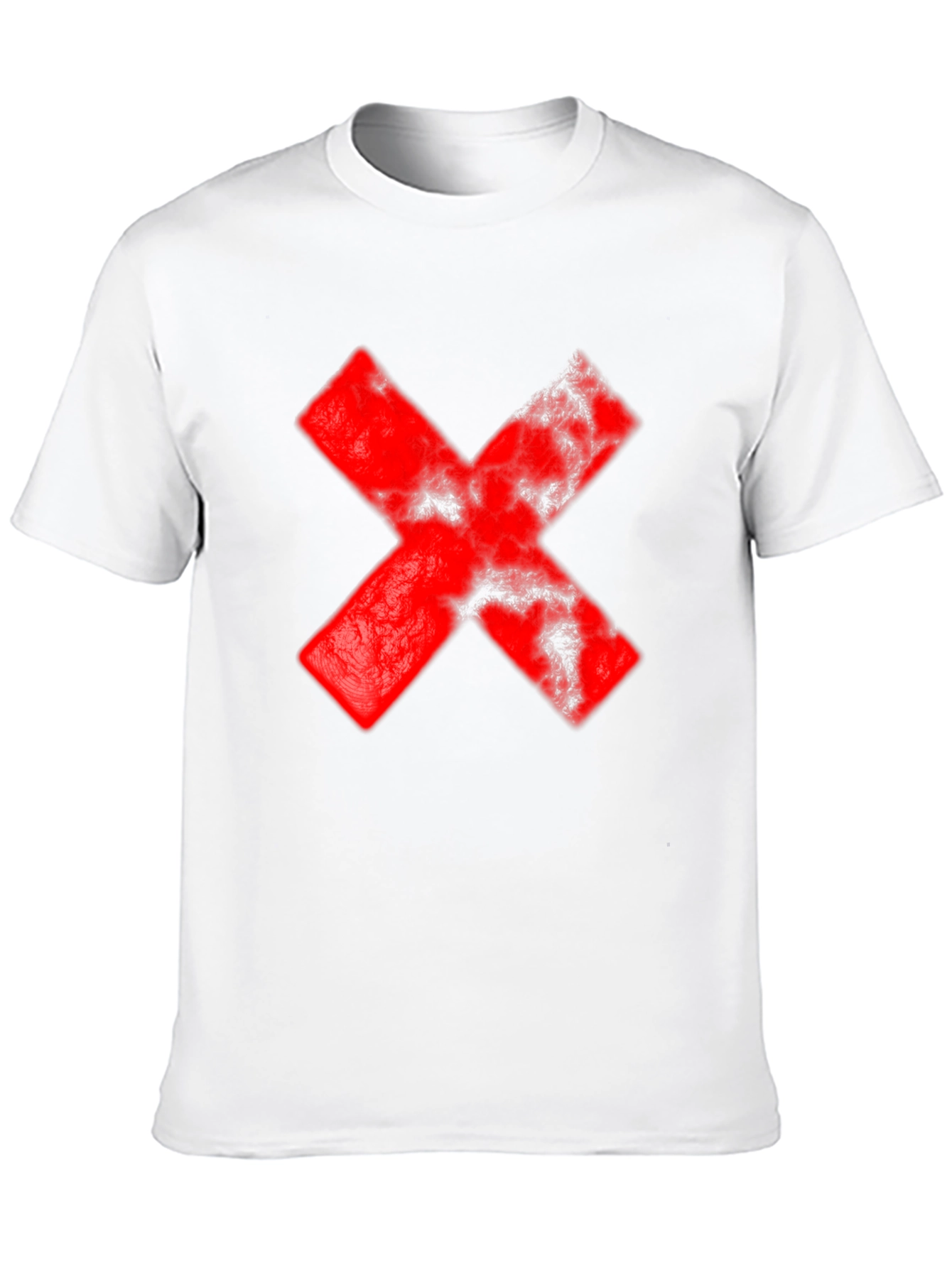 Red X Graphic Black T-Shirt