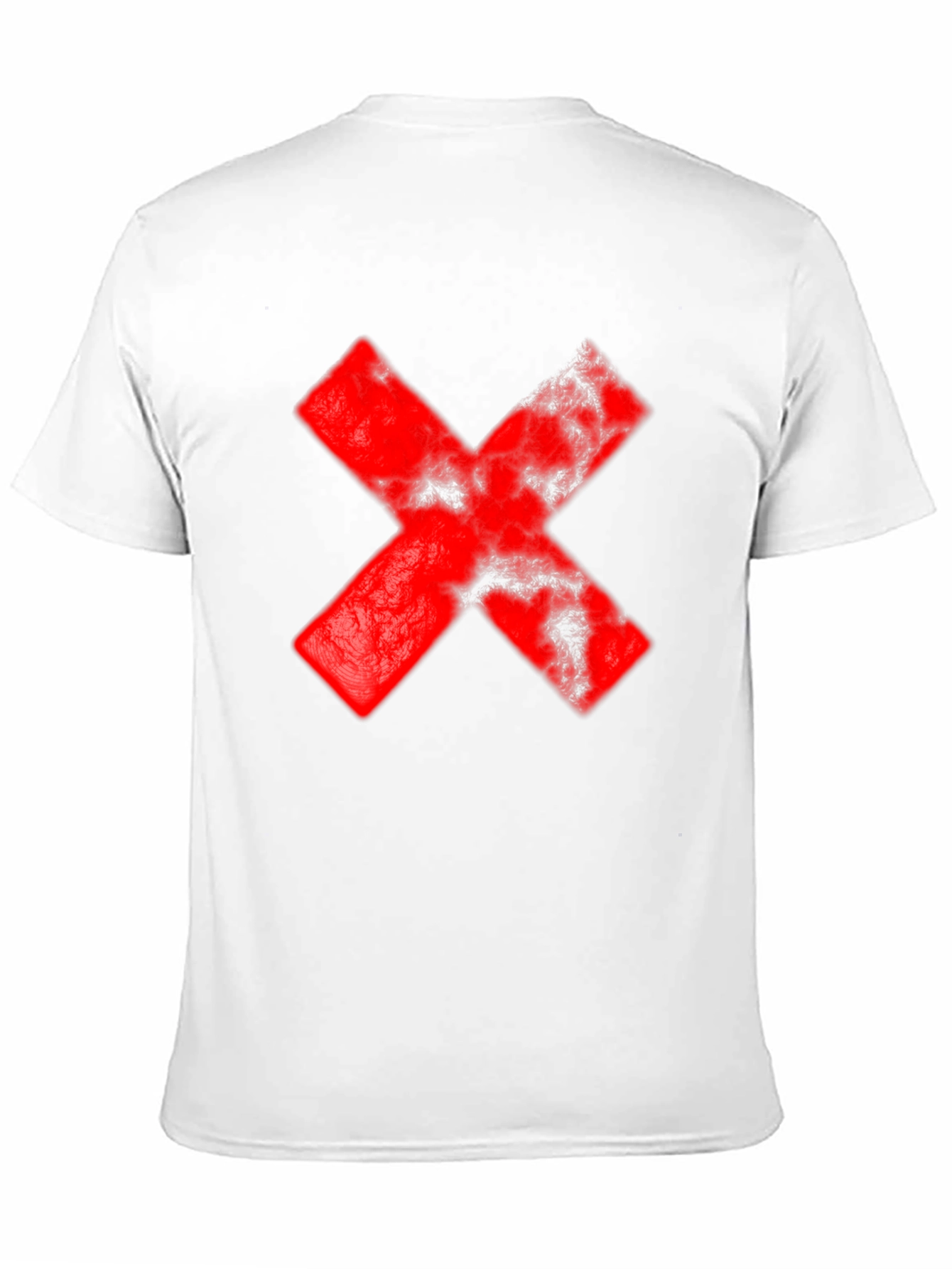 Red X Graphic Black T-Shirt