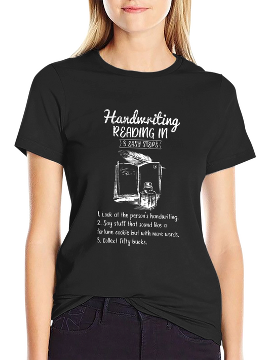 Handwriting Reading in 3 Easy Steps T-Shirt