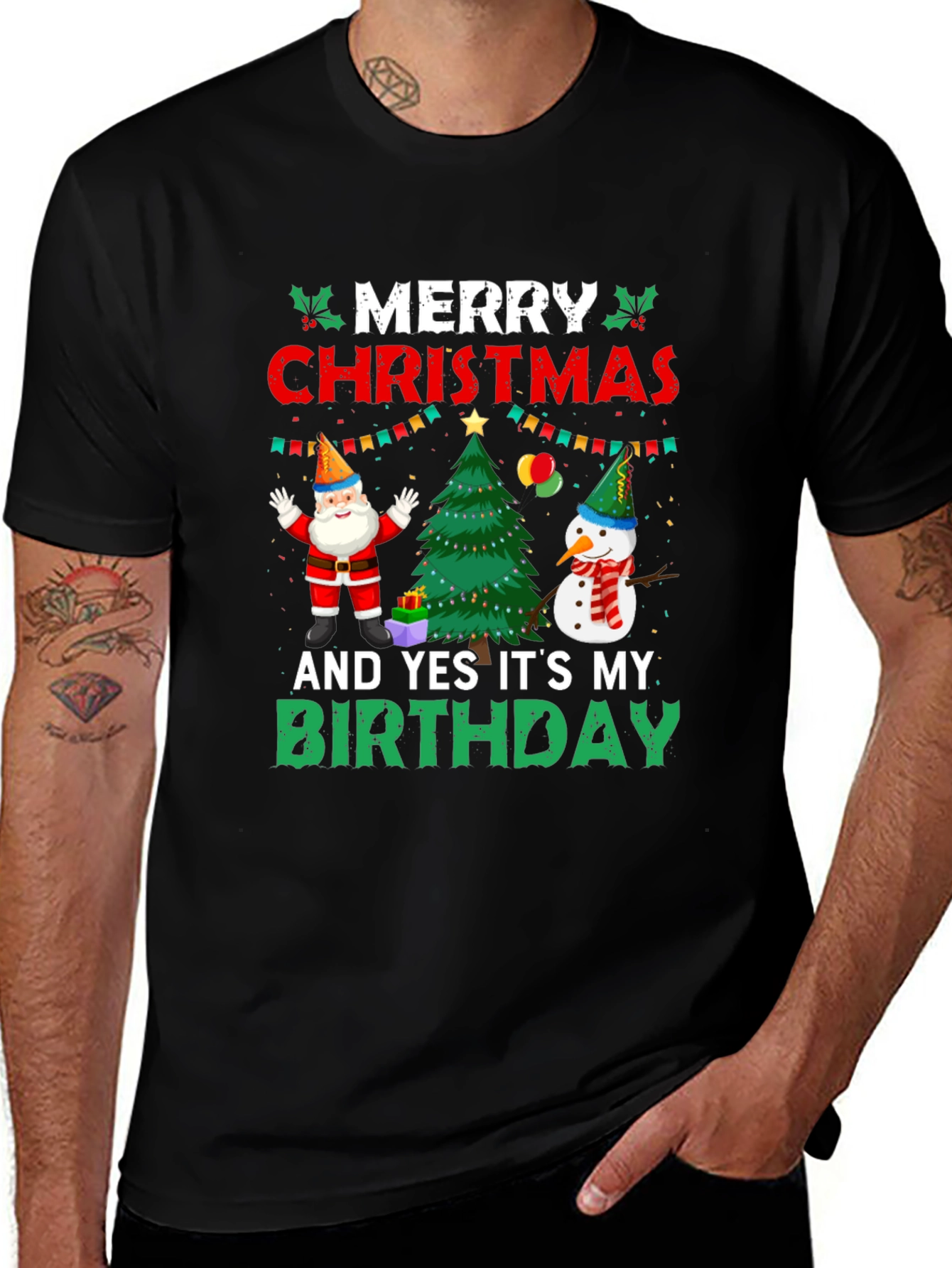 Merry Christmas And Yes Its My Birthday T-Shirt