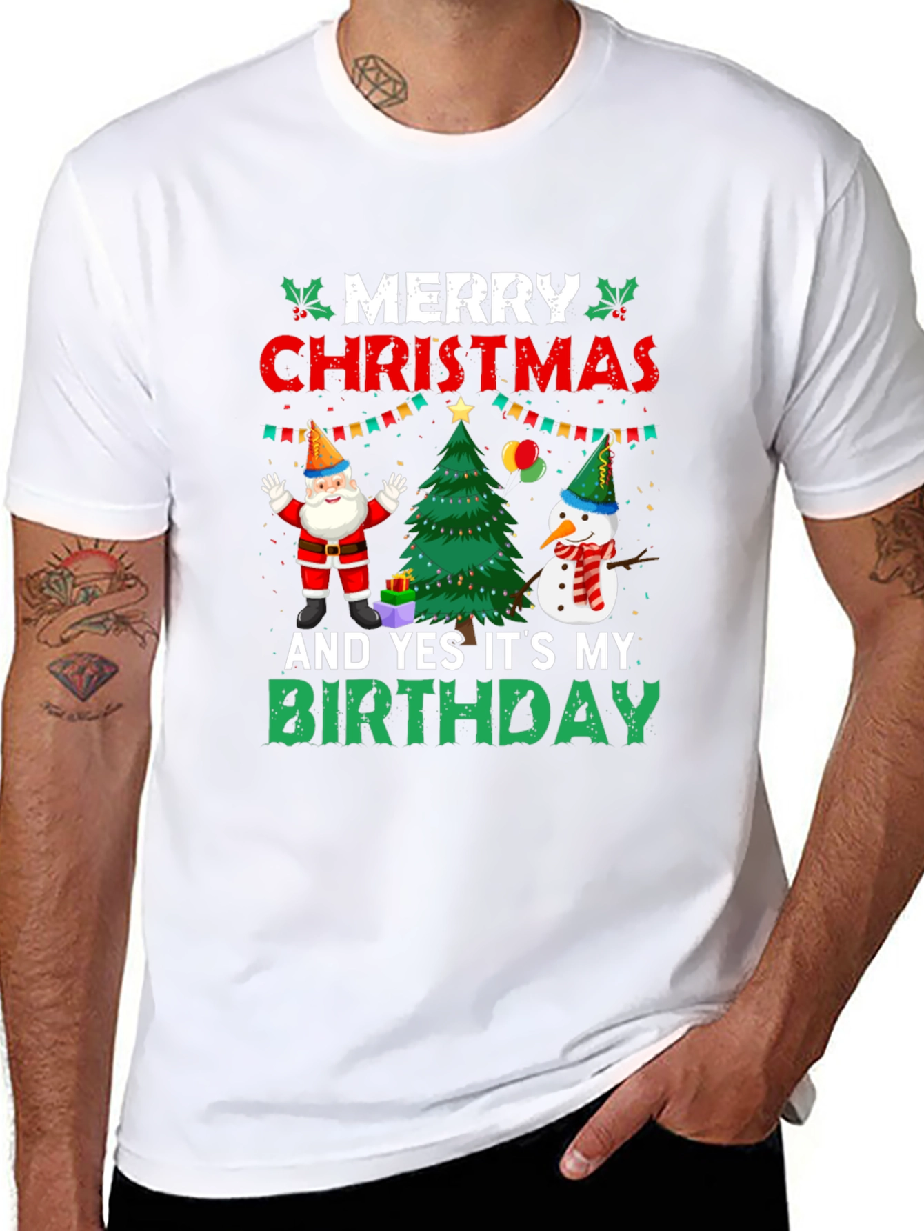 Merry Christmas And Yes Its My Birthday T-Shirt