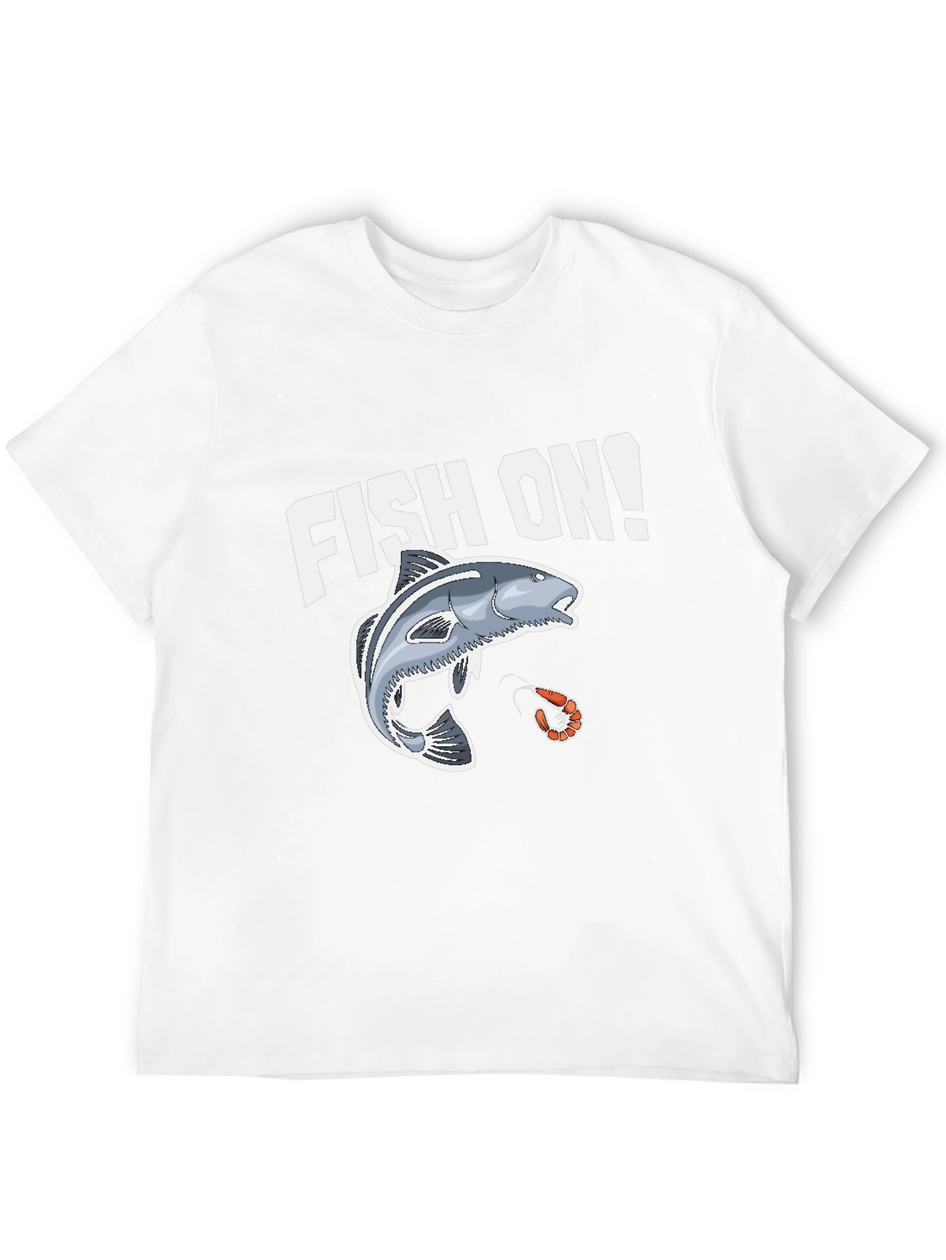 Fish On! Graphic Print Black T-Shirt