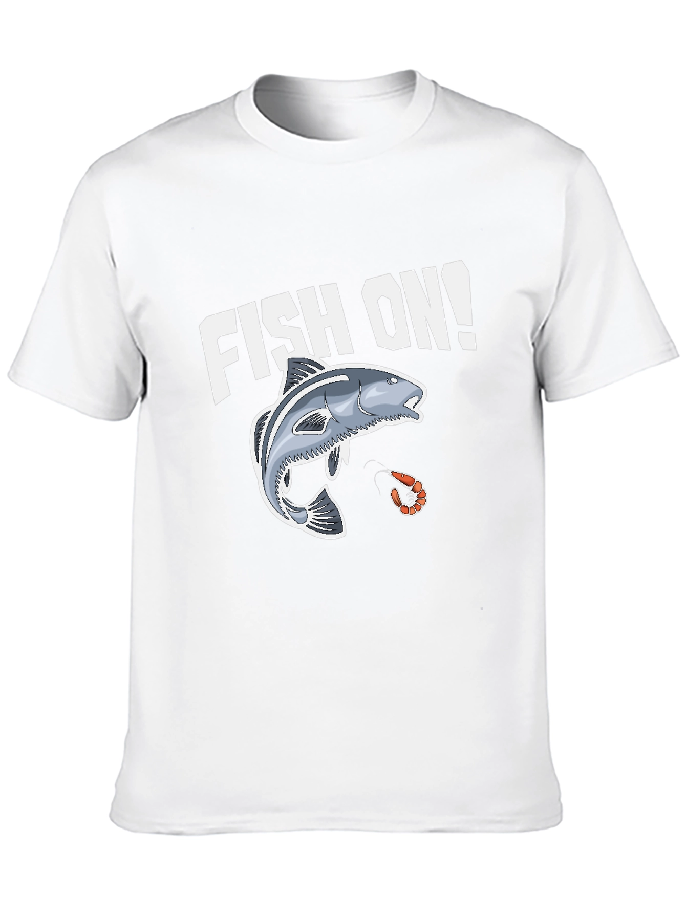 Fish On! Graphic Print Black T-Shirt