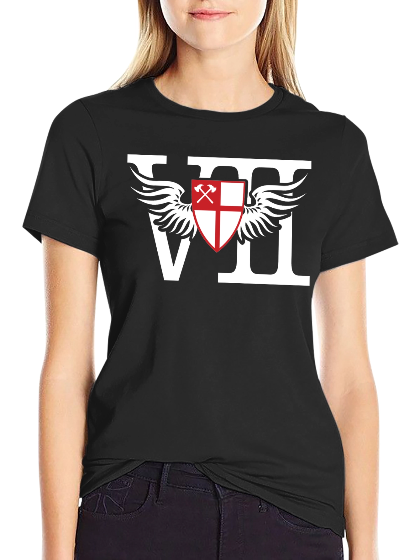VII Shield Wings Graphic T-Shirt - Bold Design