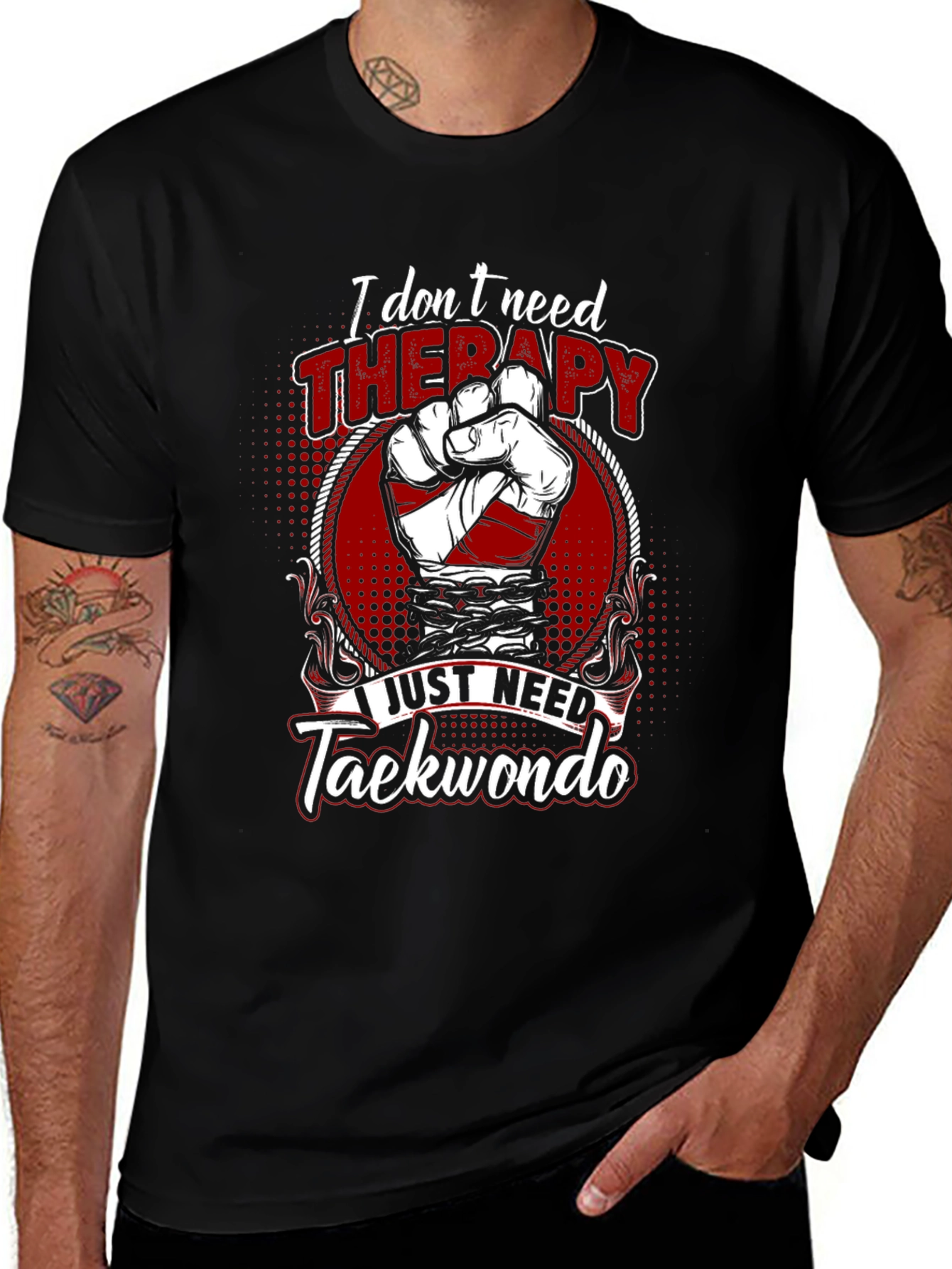 Taekwondo Therapy Graphic Tee - Martial Arts Shirt