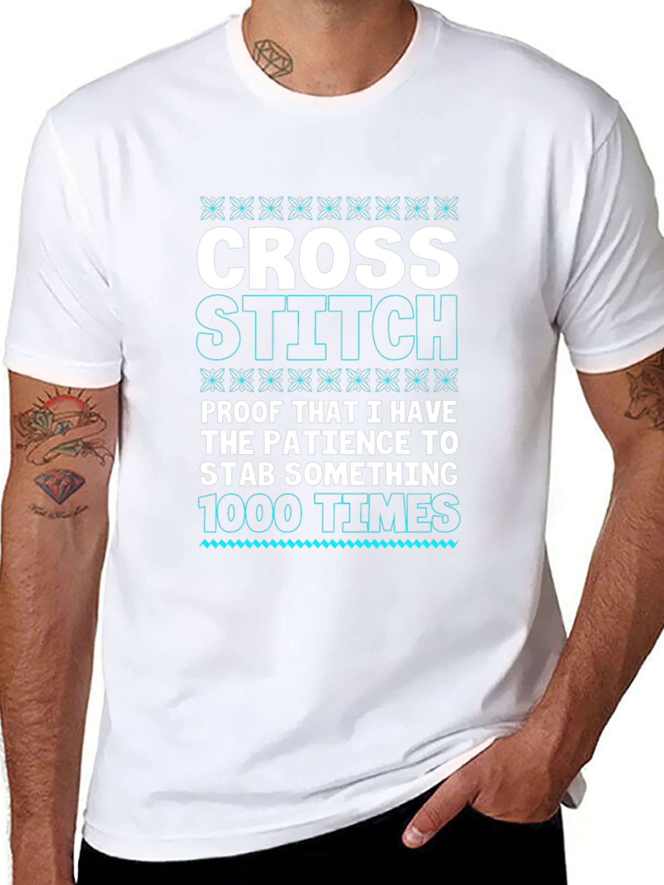 Cross Stitch Patience T-Shirt - Funny Hobby Tee