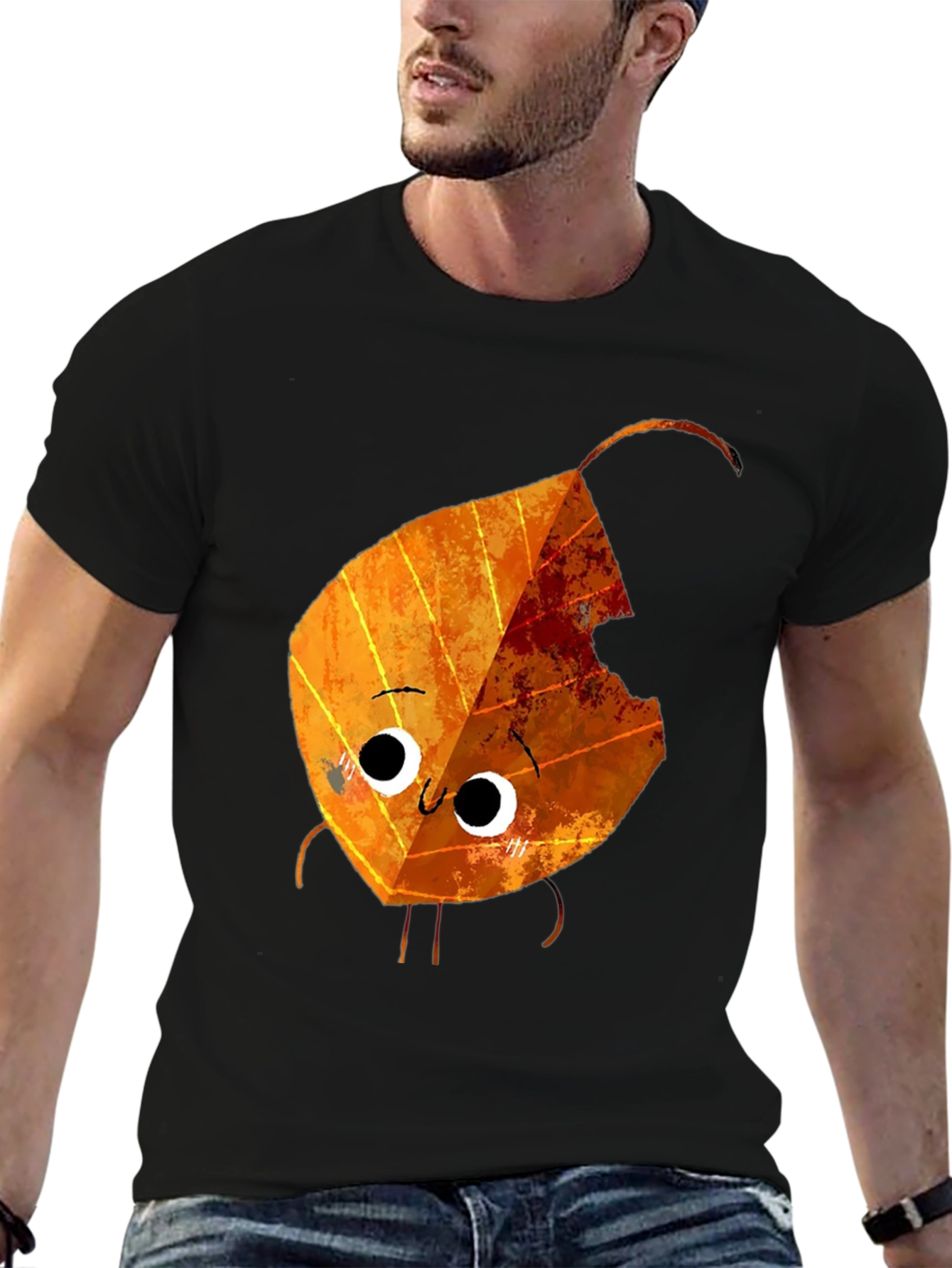 Cartoon Autumn Leaf Graphic Tee