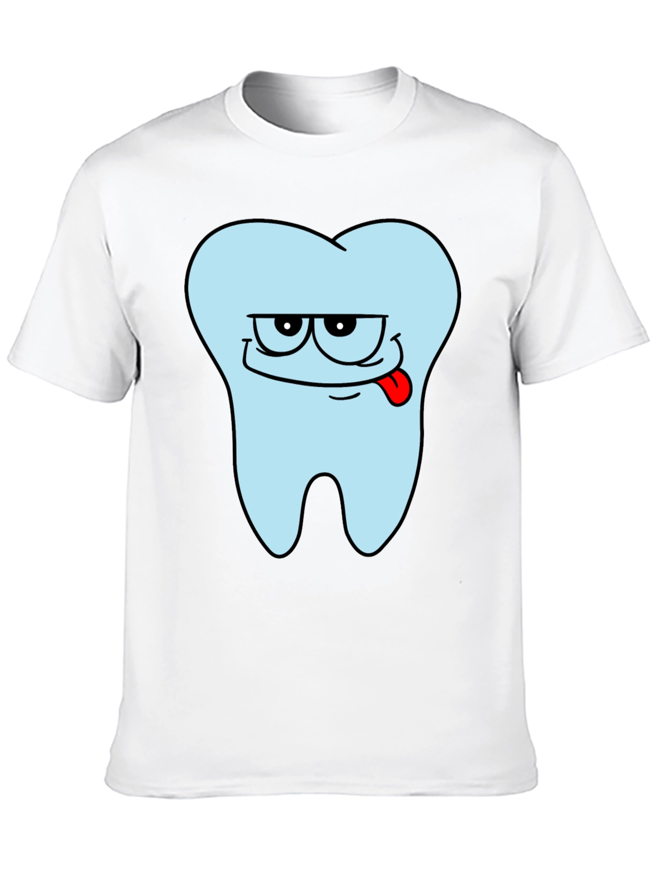 Funny Tooth Graphic Mens Black T-Shirt