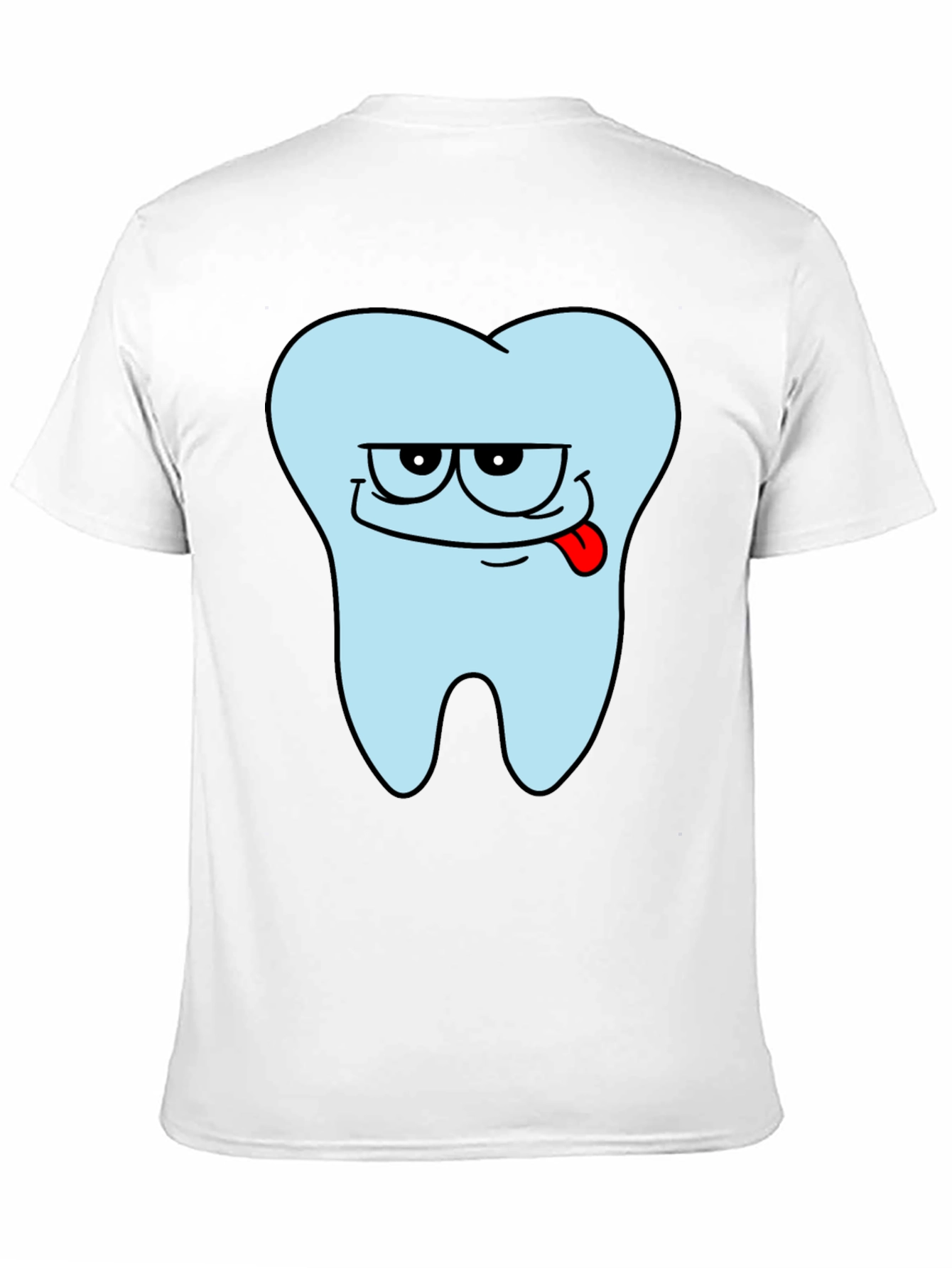 Funny Tooth Graphic Mens Black T-Shirt