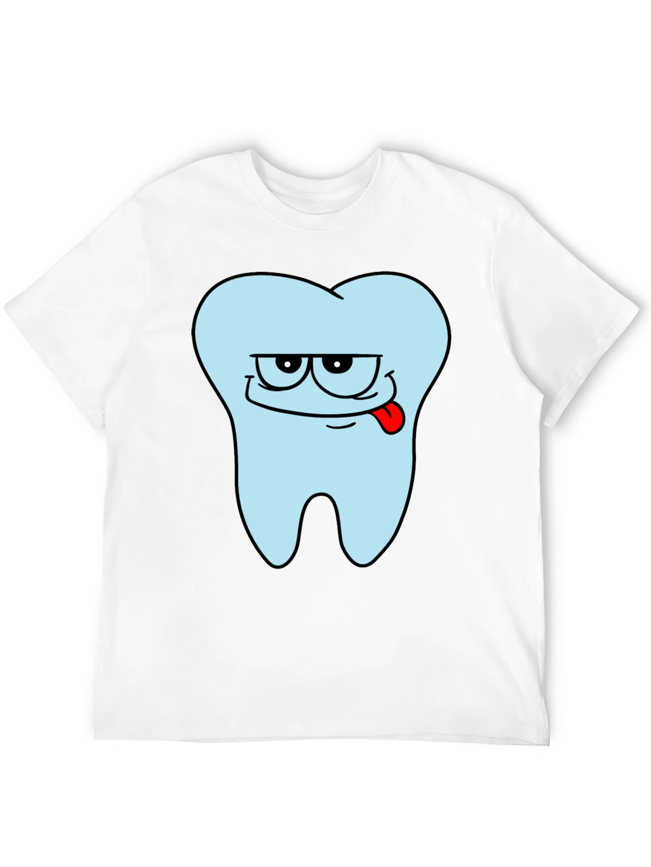 Funny Tooth Graphic Mens Black T-Shirt