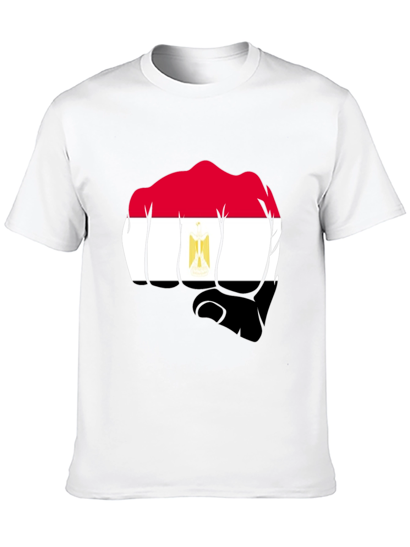 Egypt Flag Fist Black T-Shirt