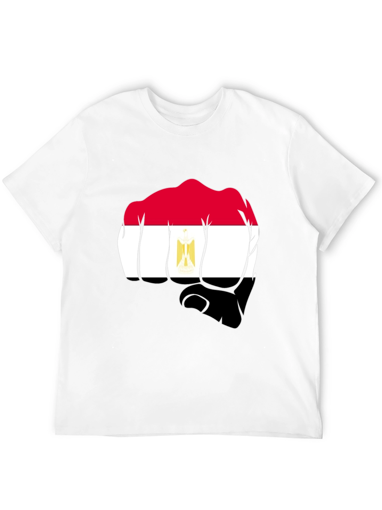 Egypt Flag Fist Black T-Shirt