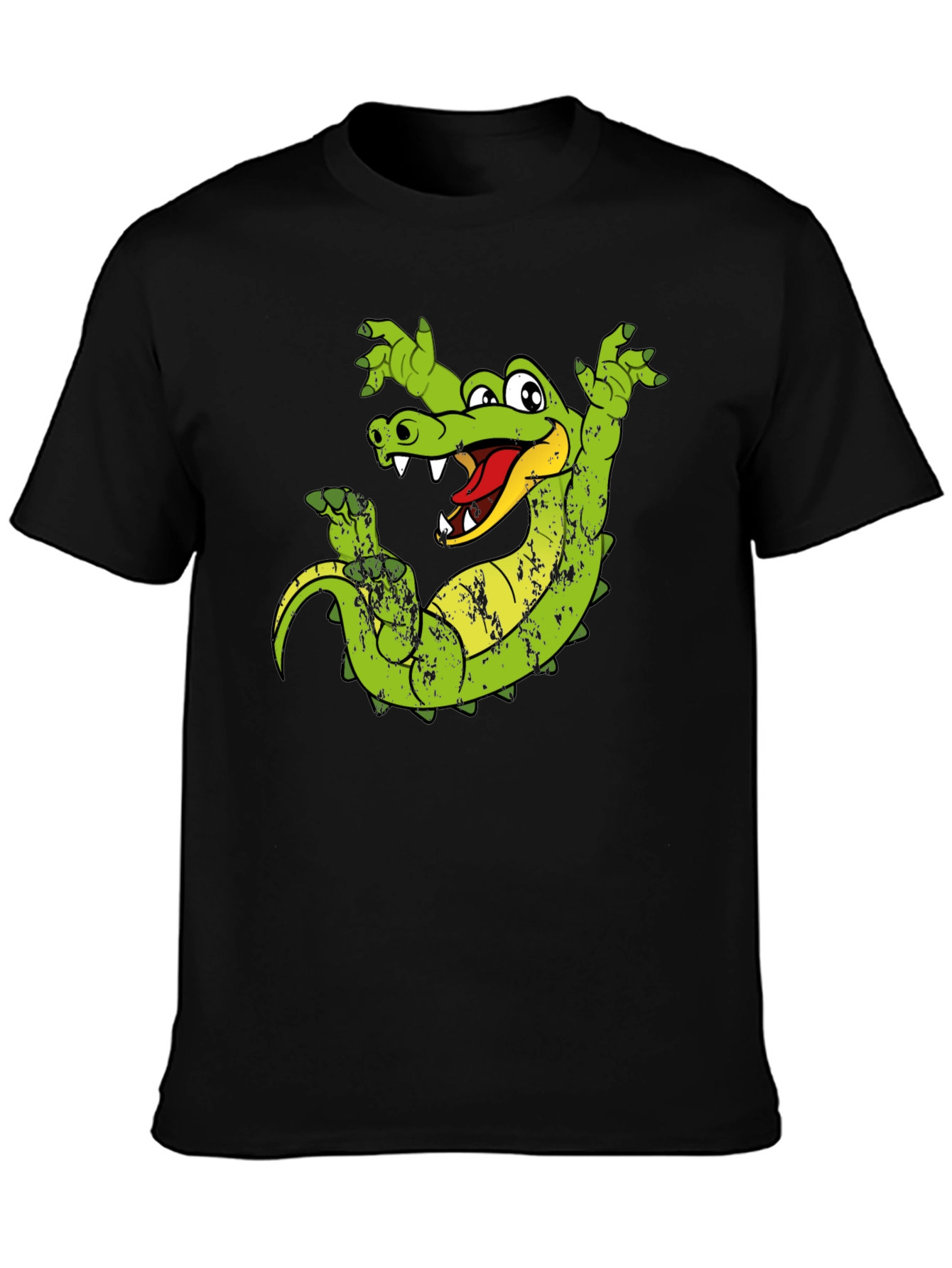 Cartoon Alligator Graphic T-Shirt