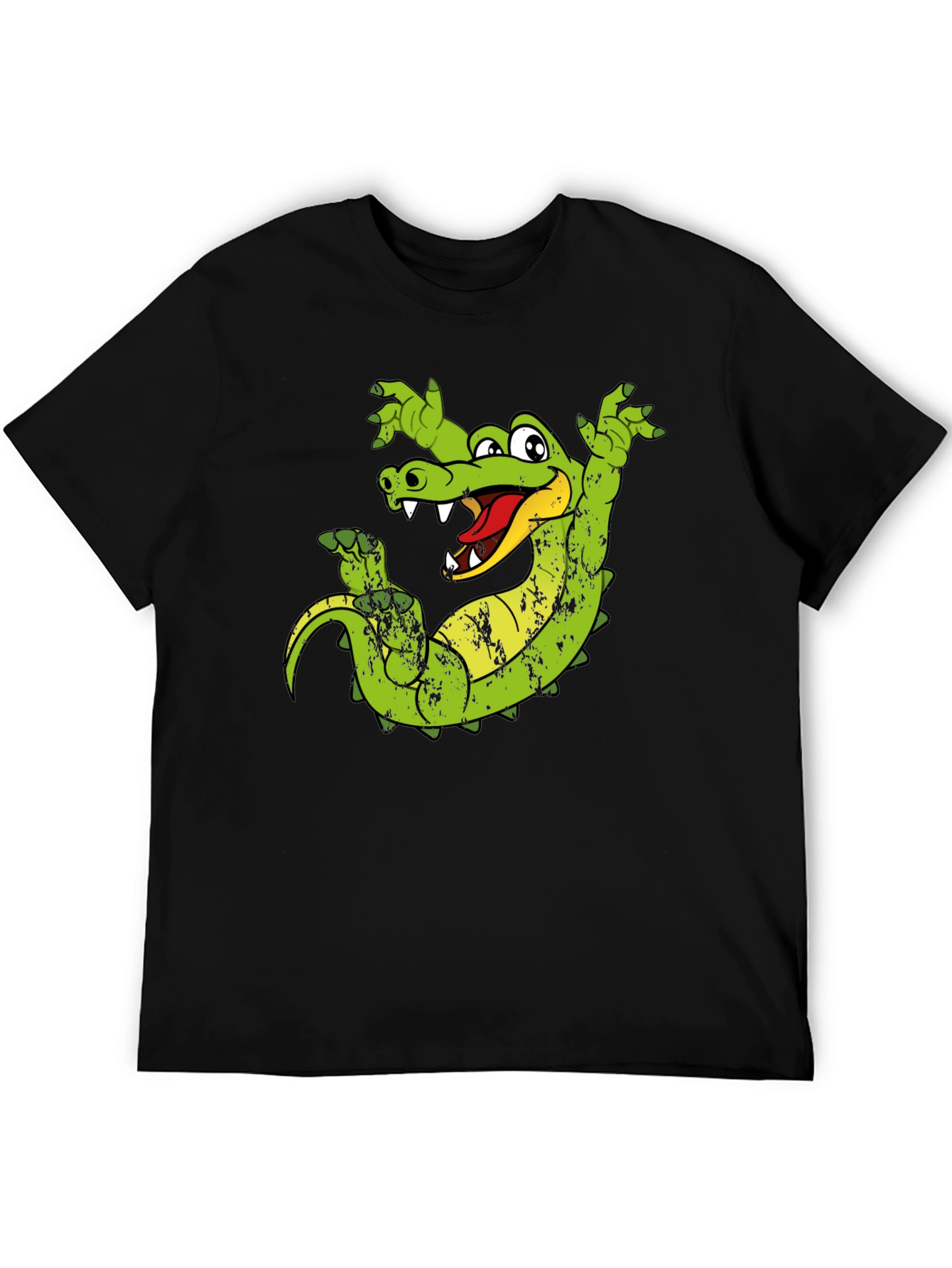 Cartoon Alligator Graphic T-Shirt