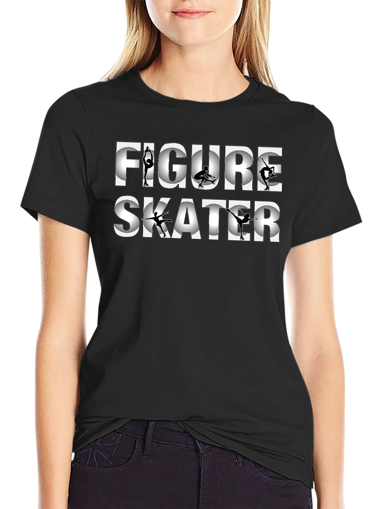 Figure Skater T-Shirt - Stylish Ice Skating Tee