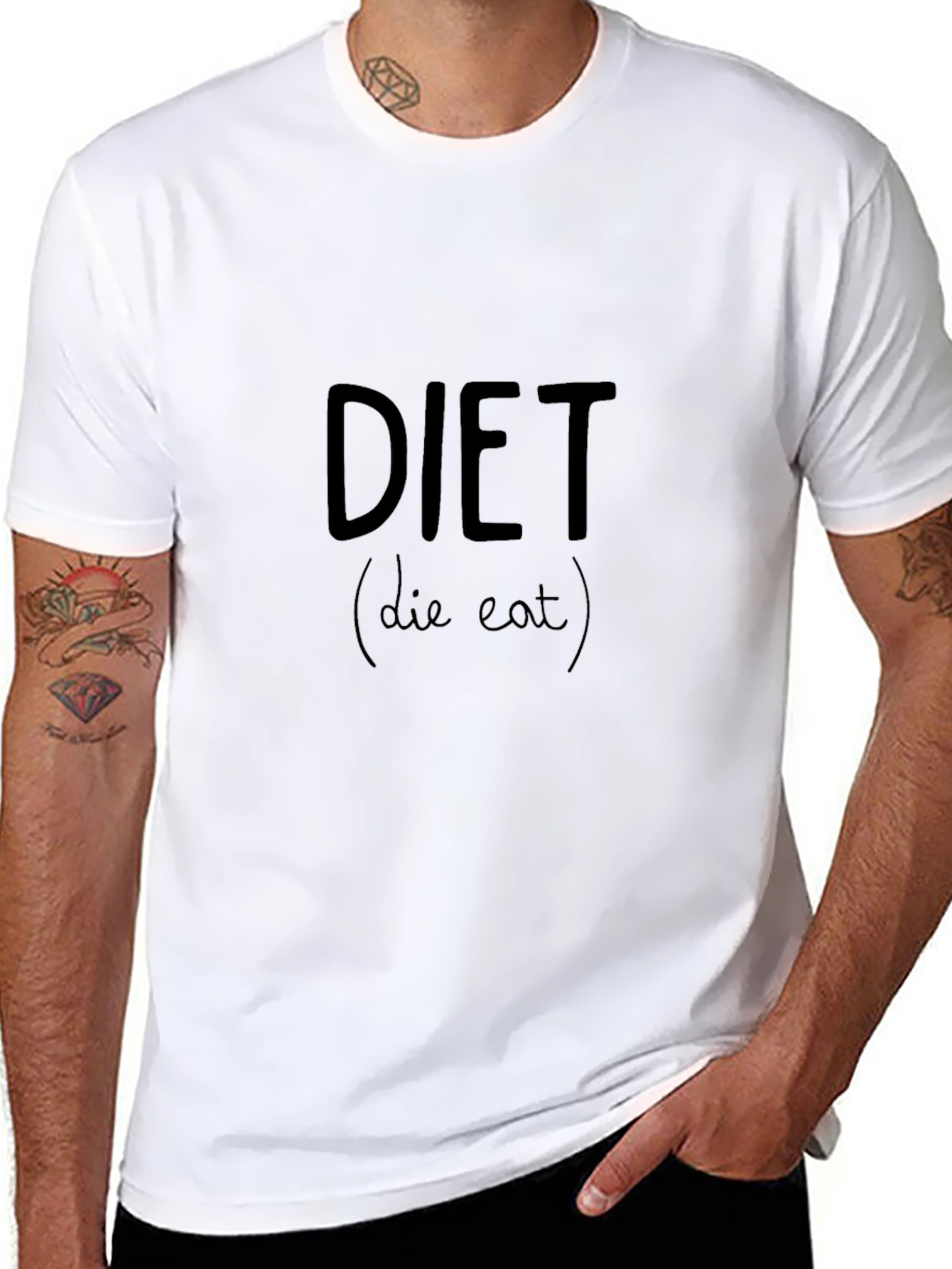 Diet (Die Eat) Graphic Tee - Black