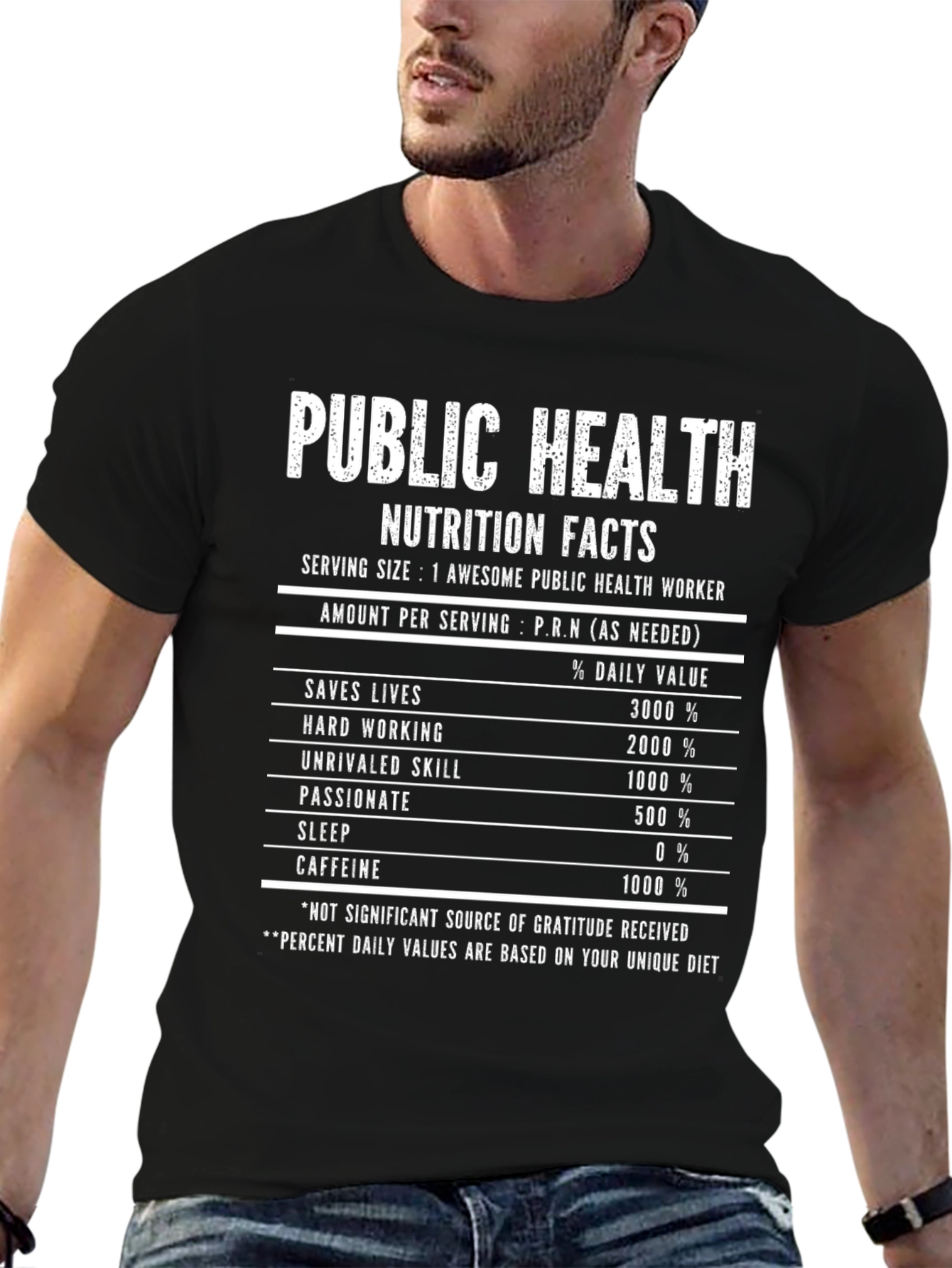 Public Health Nutrition Facts Graphic Tee