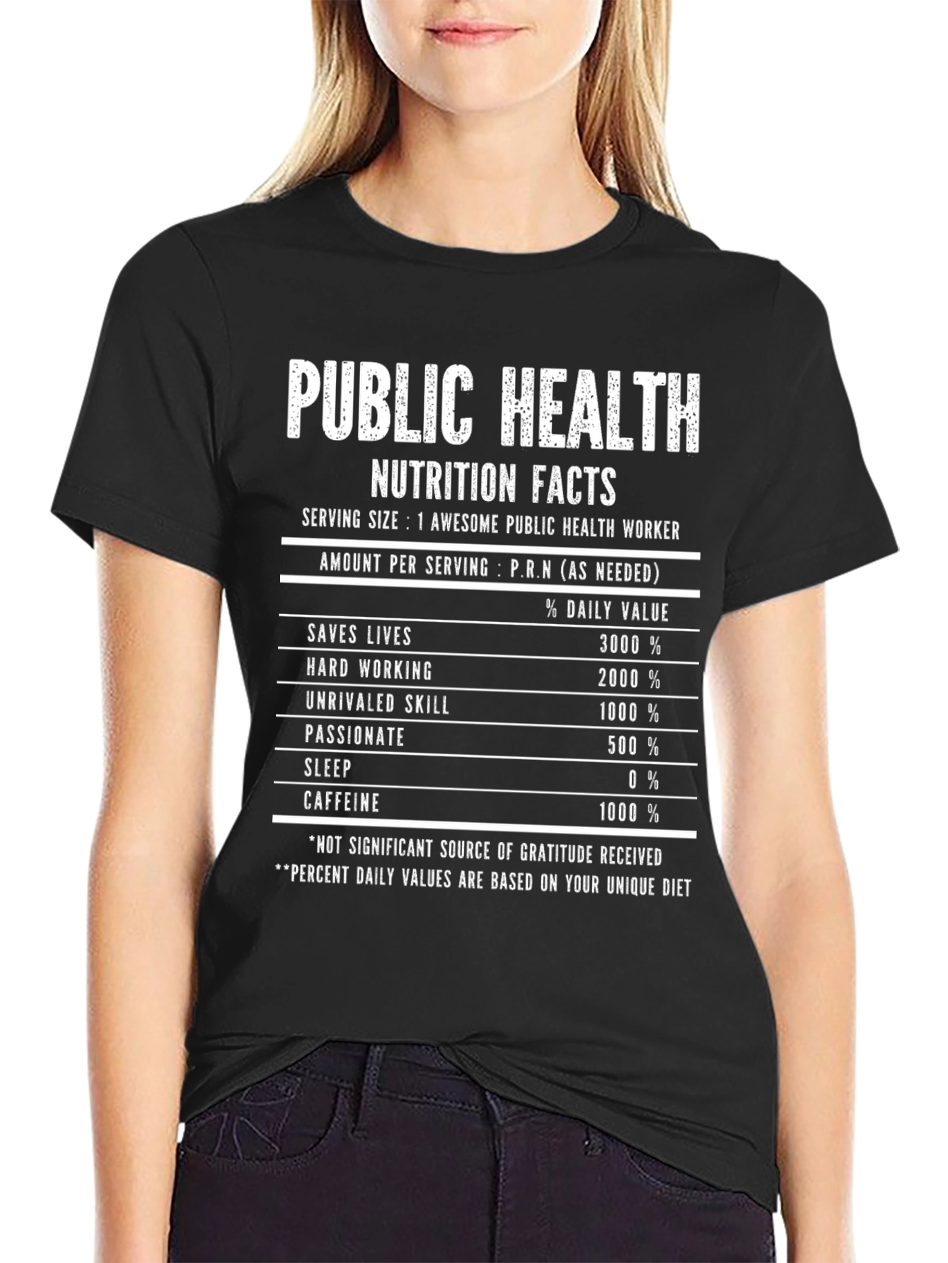 Public Health Nutrition Facts Graphic Tee