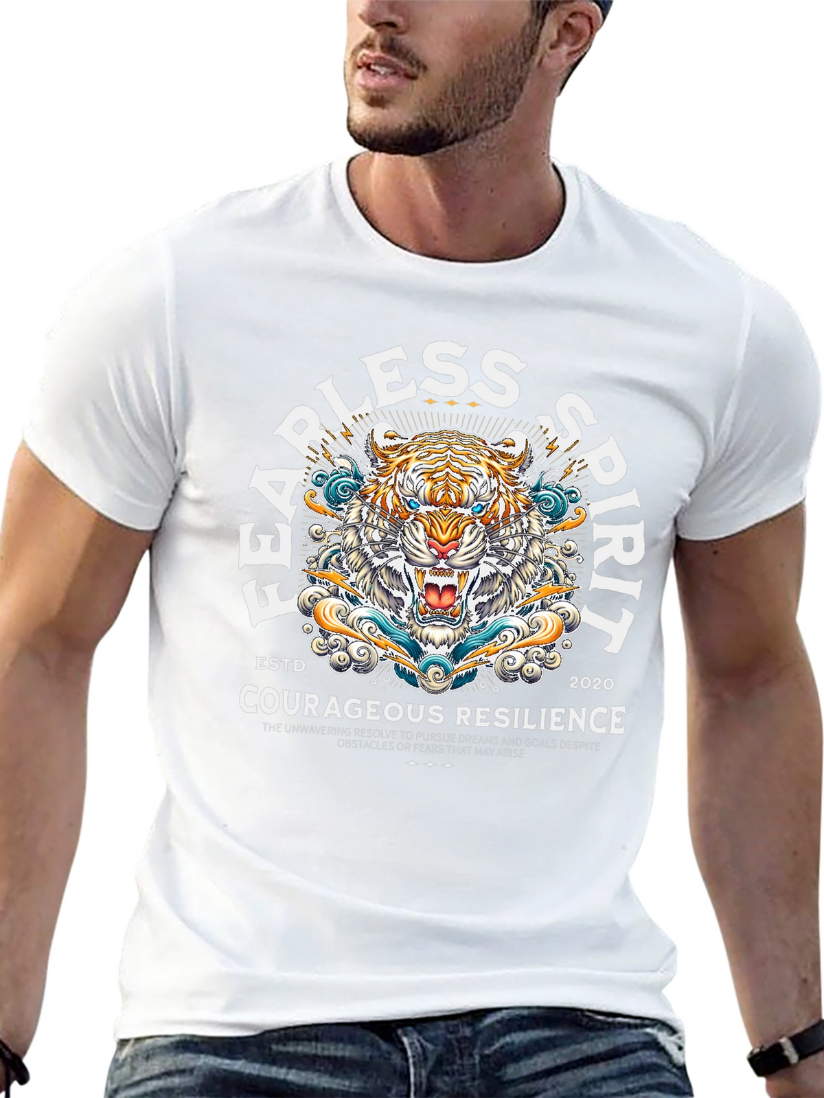 Fearless Spirit Tiger Graphic T-Shirt