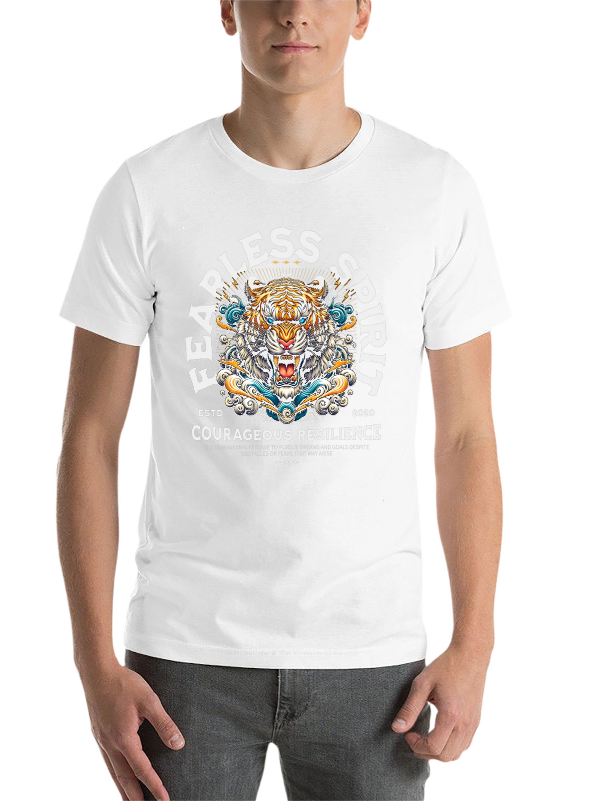 Fearless Spirit Tiger Graphic T-Shirt