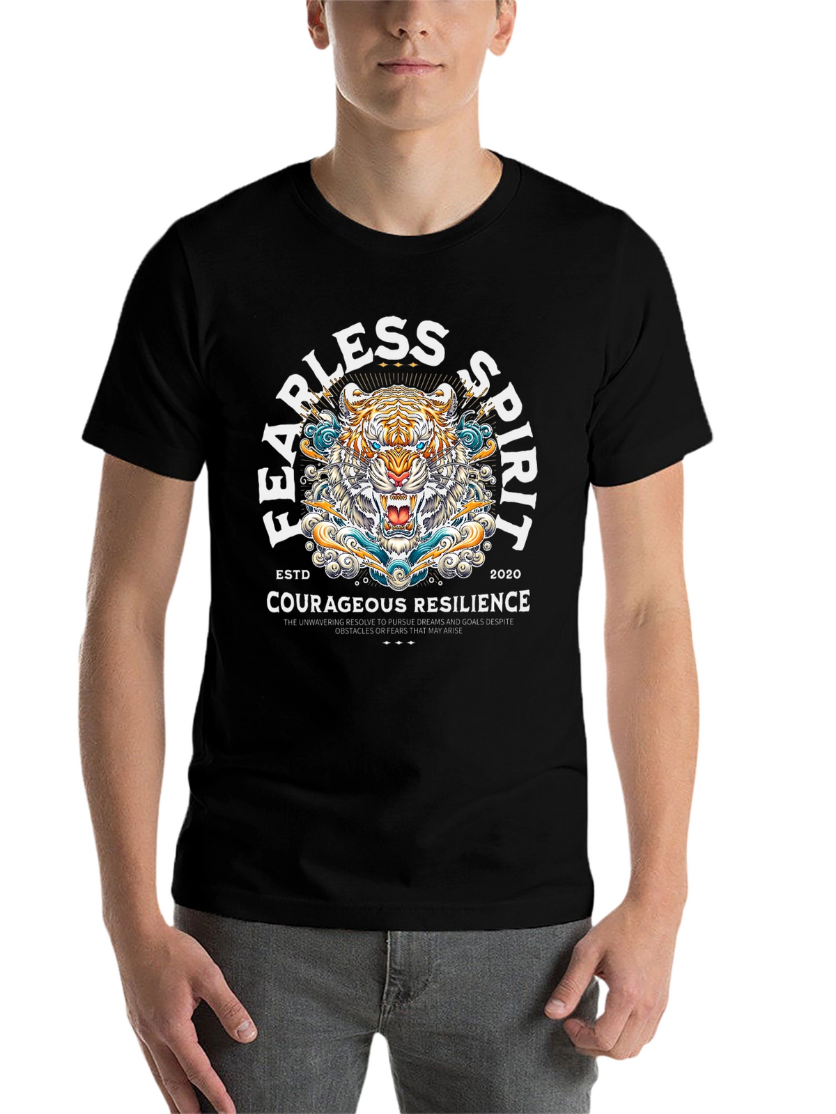 Fearless Spirit Tiger Graphic T-Shirt