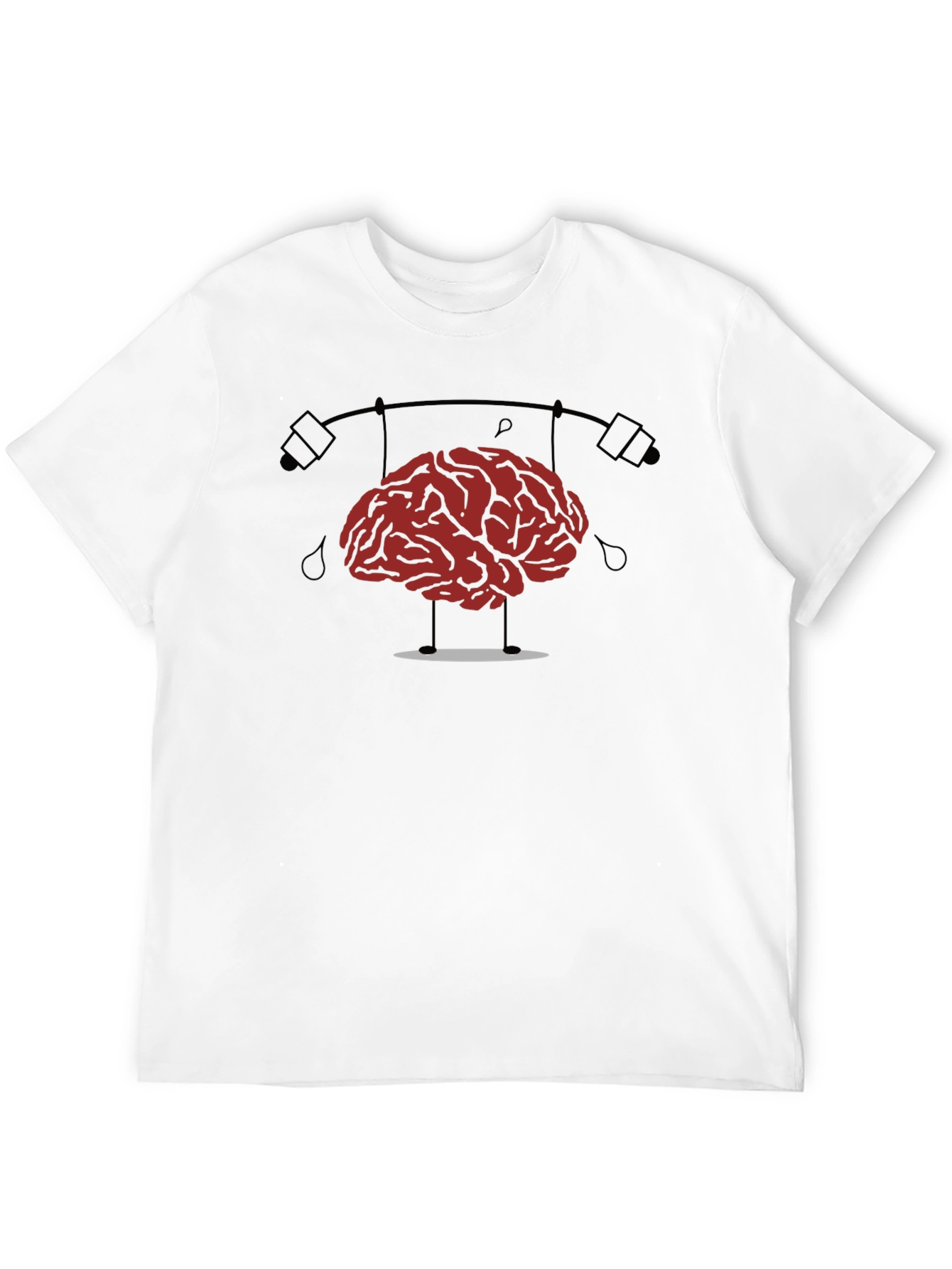 Brain Lifting Weights Graphic T-Shirt