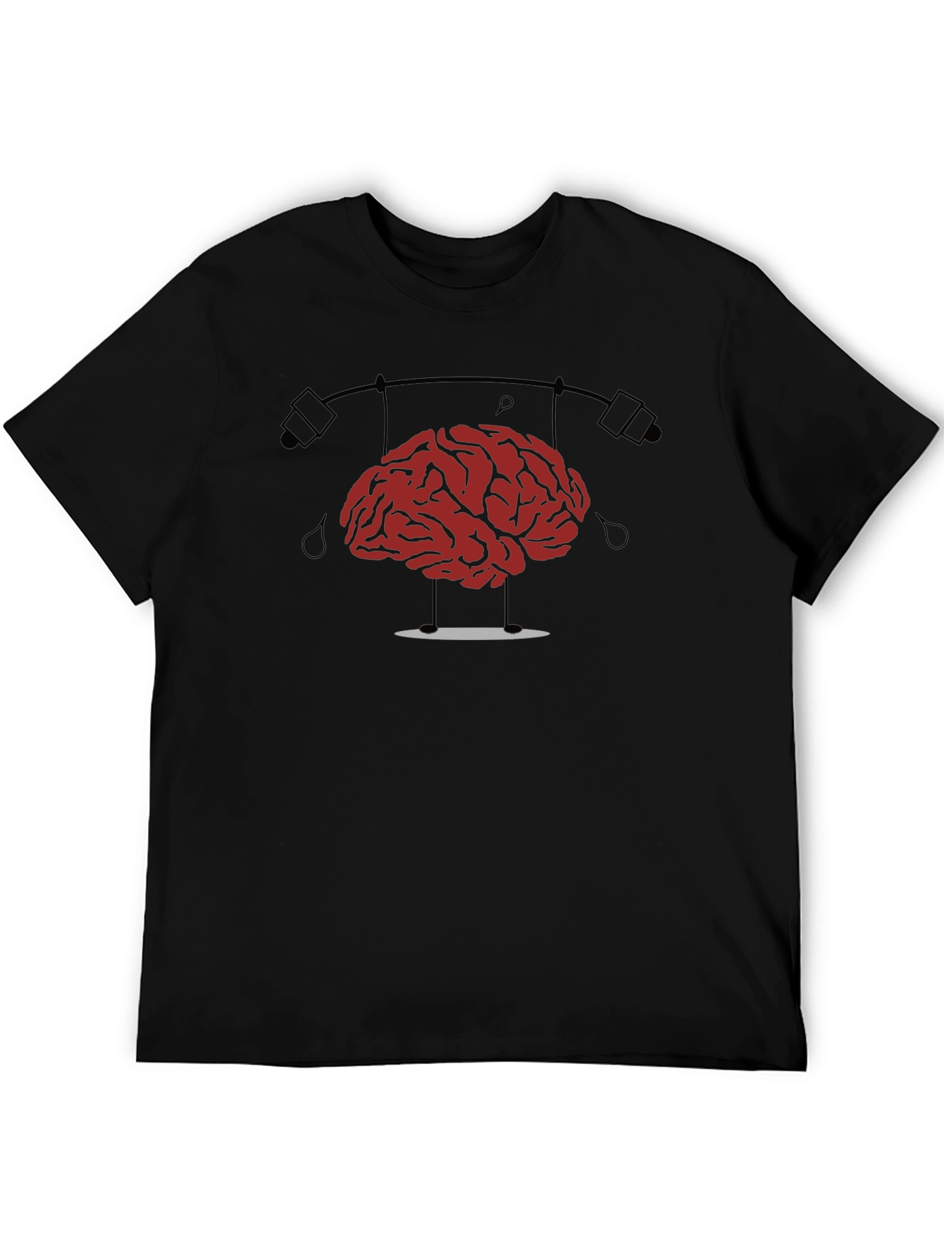 Brain Lifting Weights Graphic T-Shirt