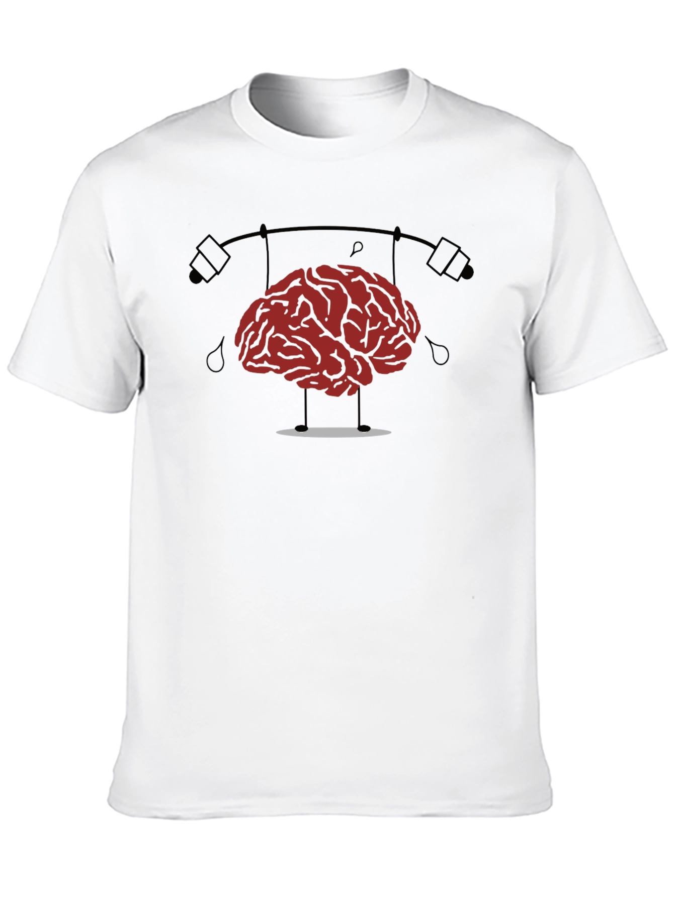 Brain Lifting Weights Graphic T-Shirt