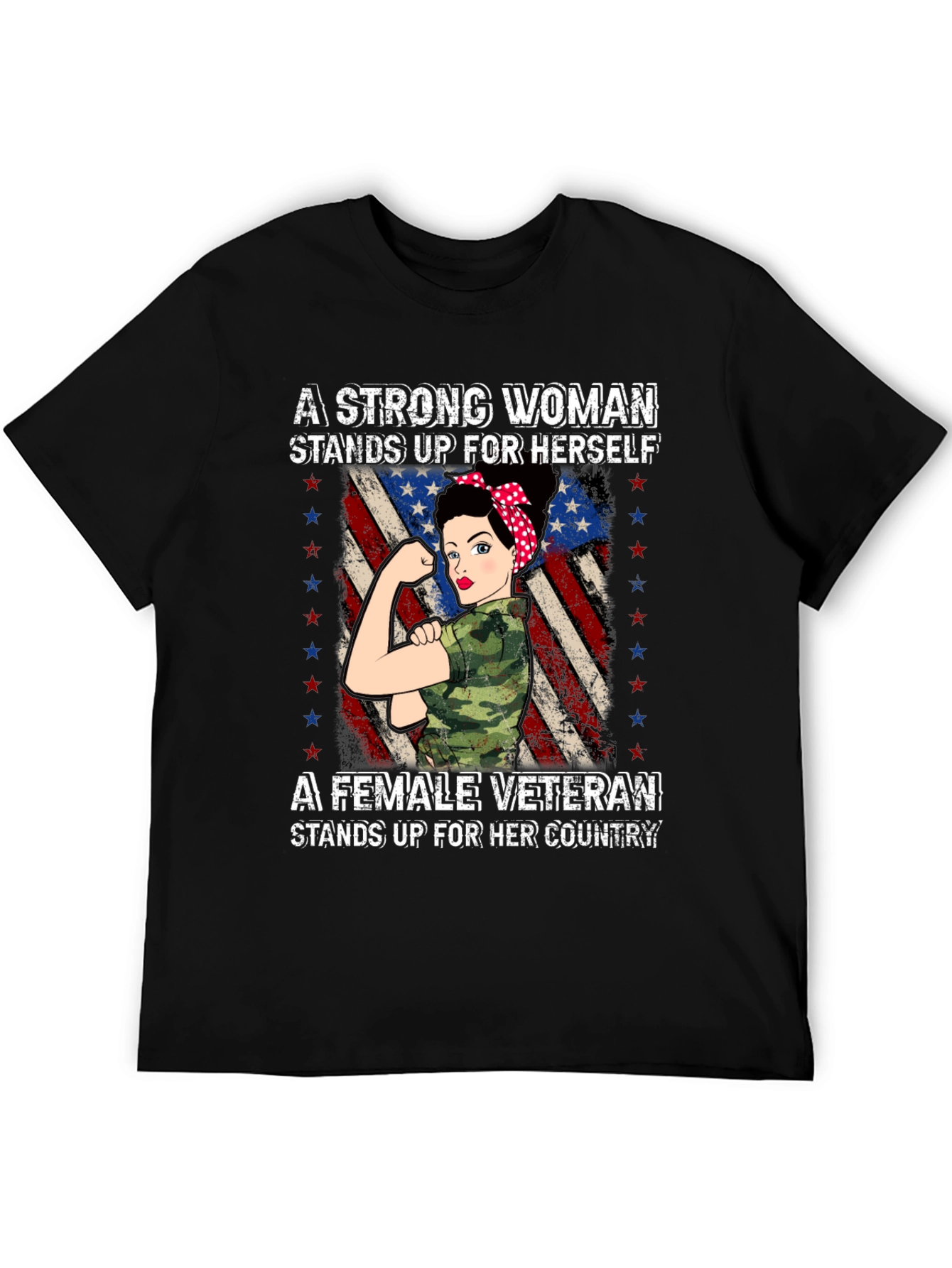 Strong Woman Veteran T-Shirt