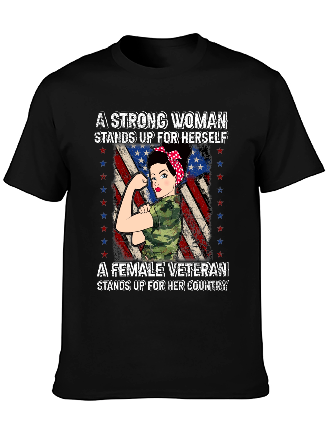 Strong Woman Veteran T-Shirt