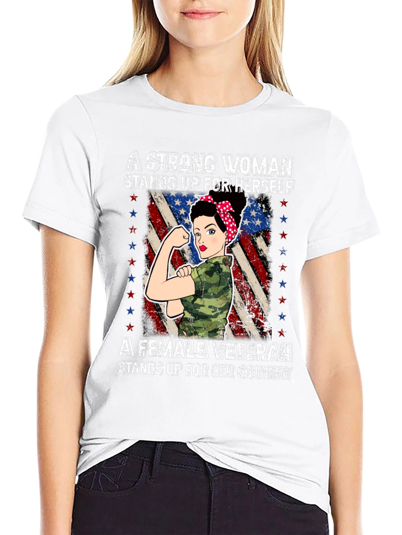 Strong Woman Veteran T-Shirt