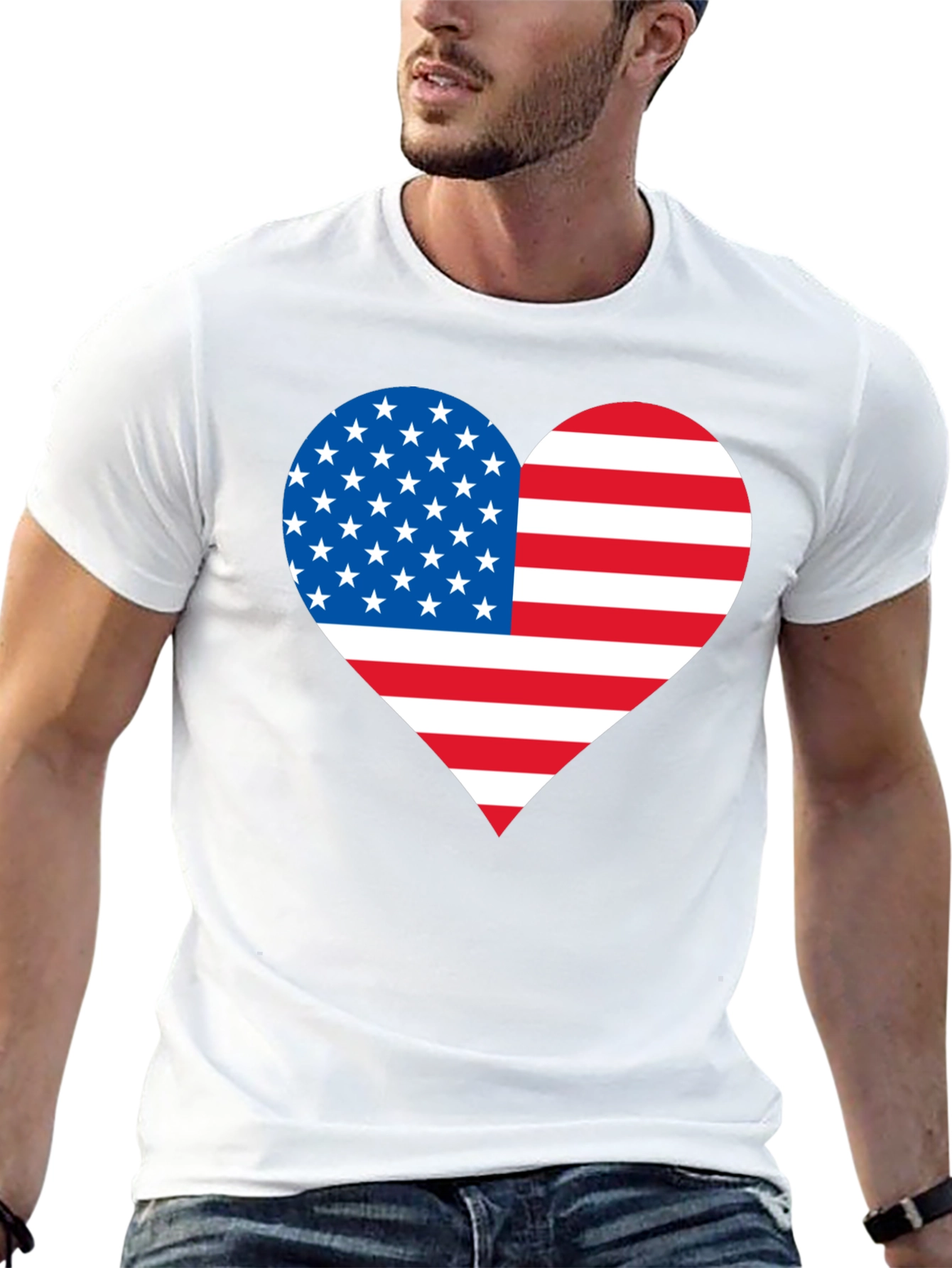 Patriotic Heart Flag T-Shirt