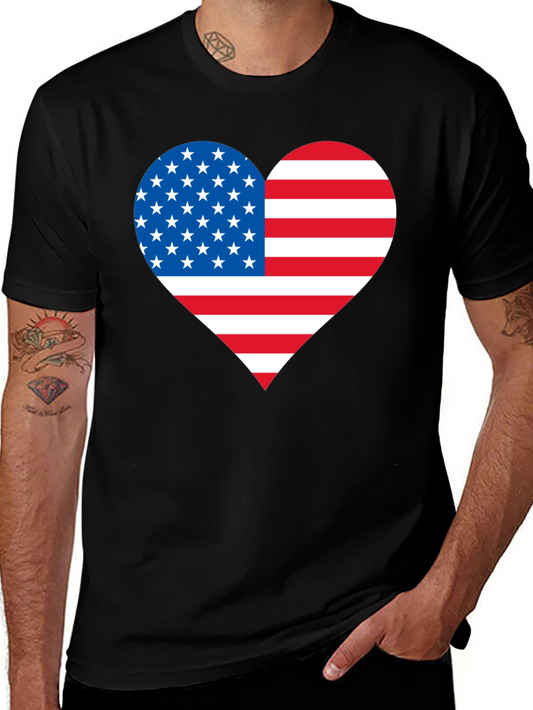 Patriotic Heart Flag T-Shirt