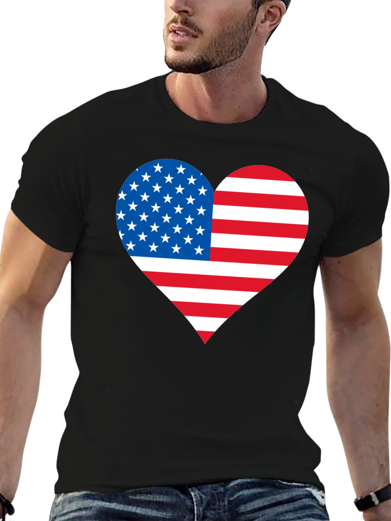 Patriotic Heart Flag T-Shirt