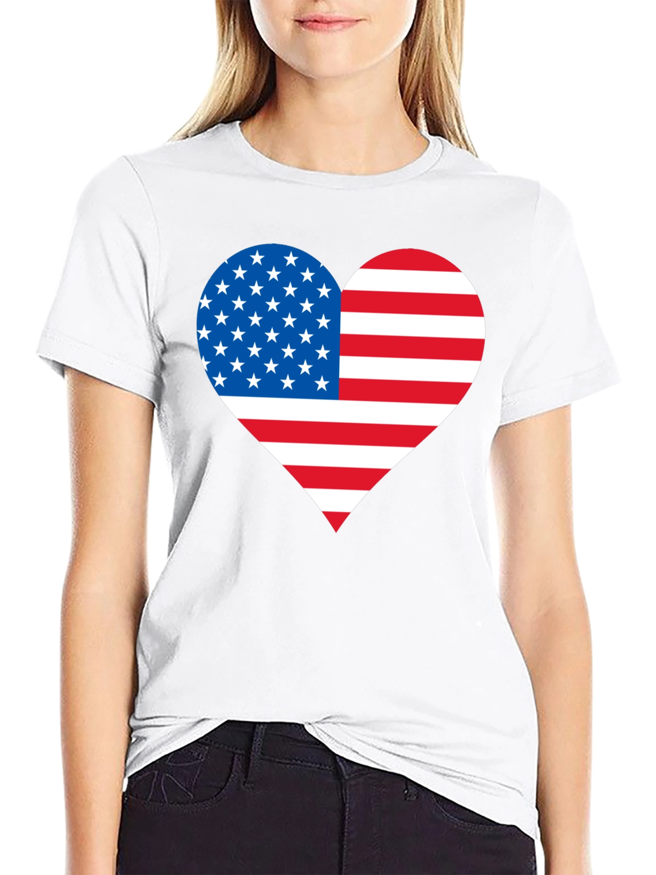 Patriotic Heart Flag T-Shirt