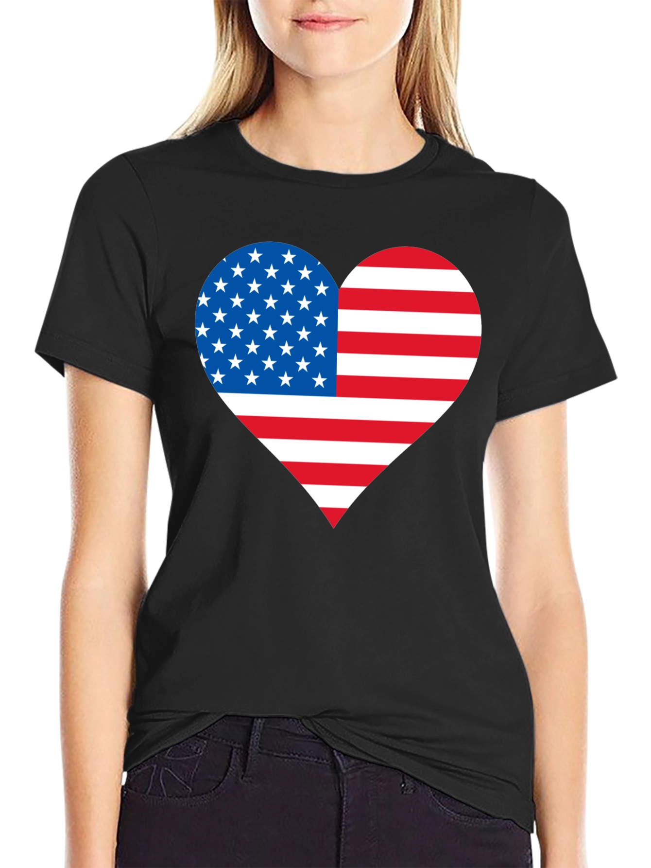 Patriotic Heart Flag T-Shirt