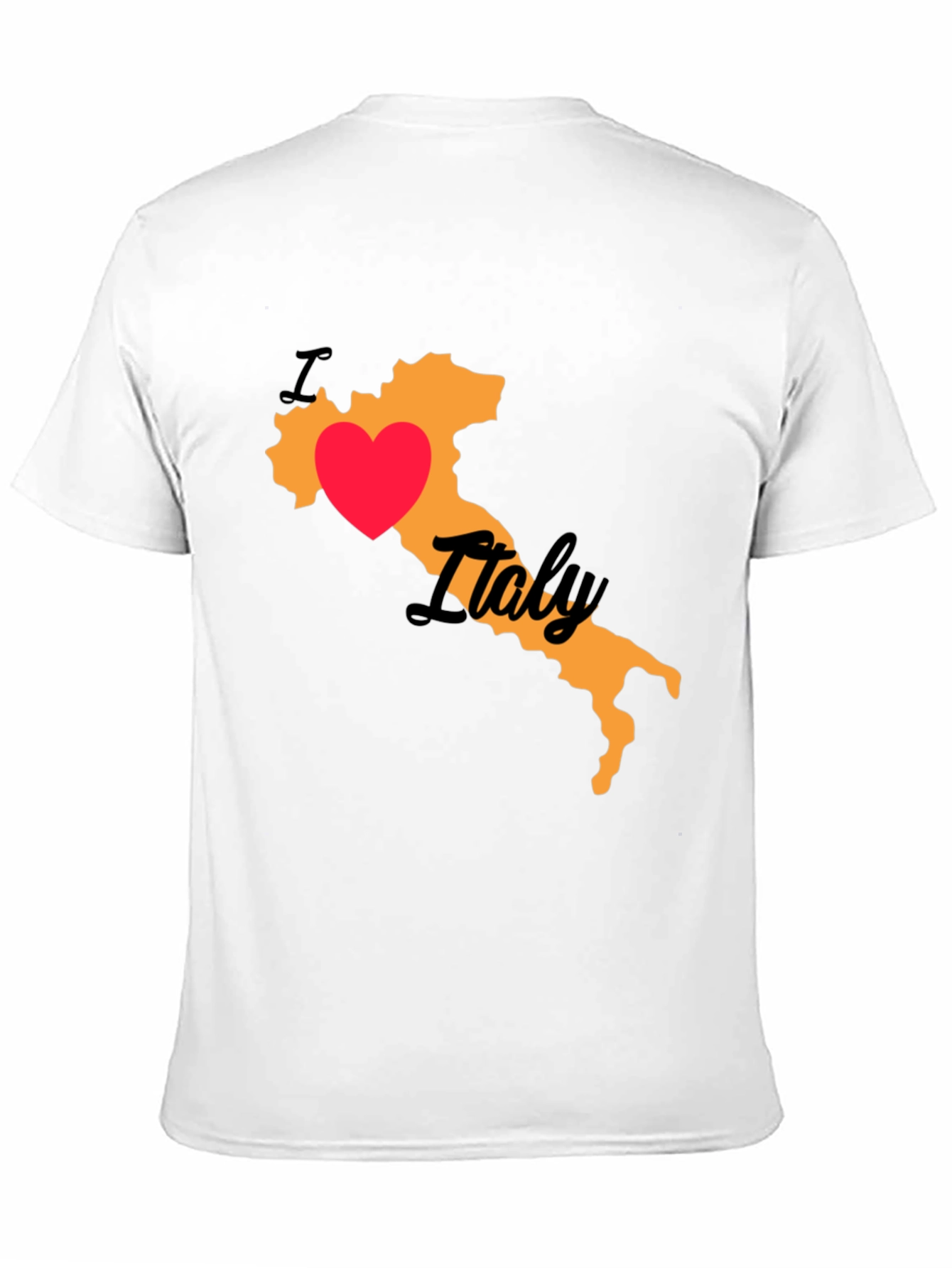 I Love Italy Black T-Shirt
