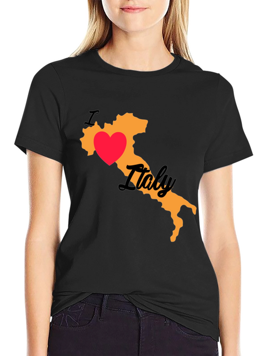 I Love Italy Black T-Shirt