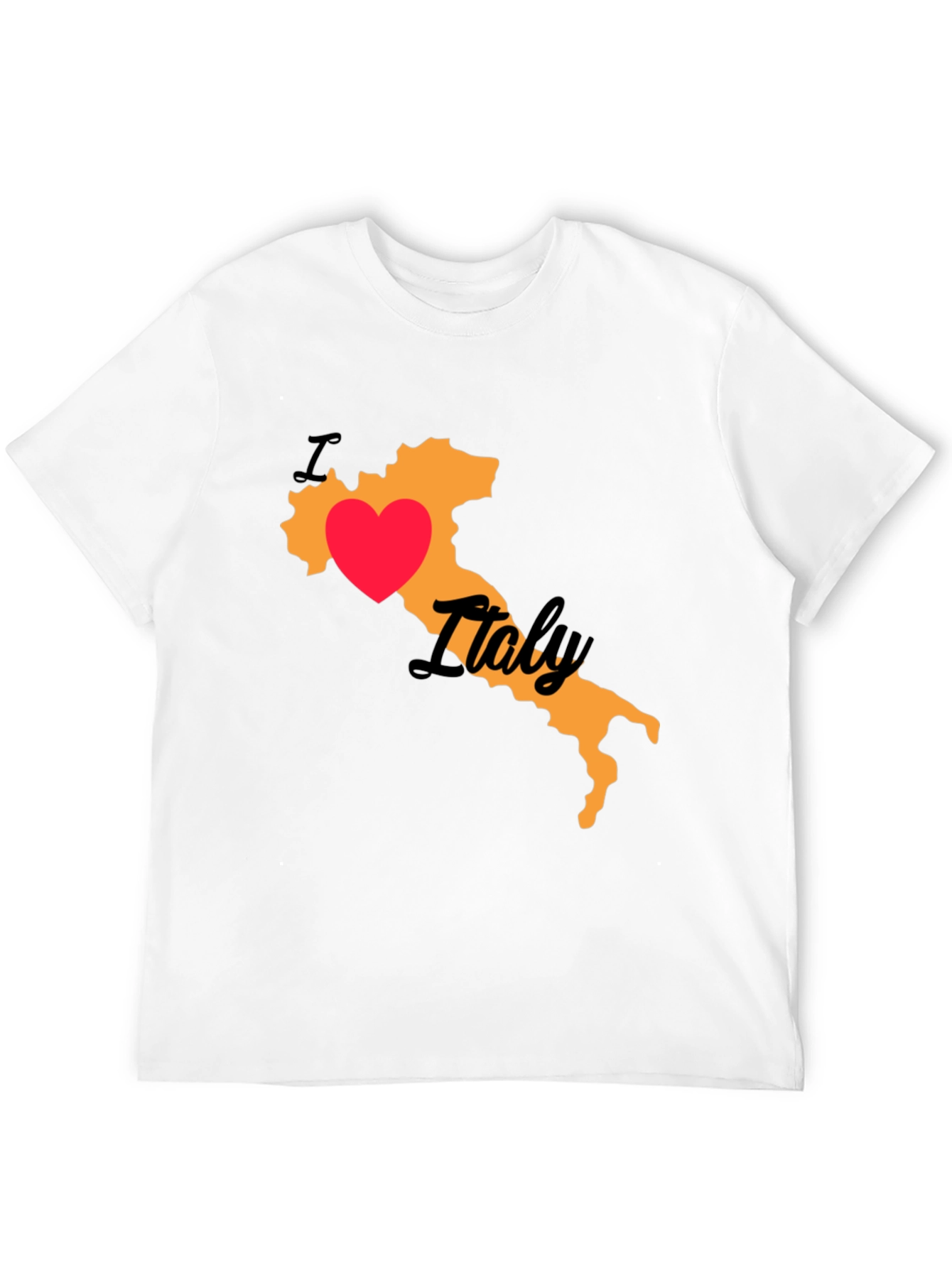 I Love Italy Black T-Shirt