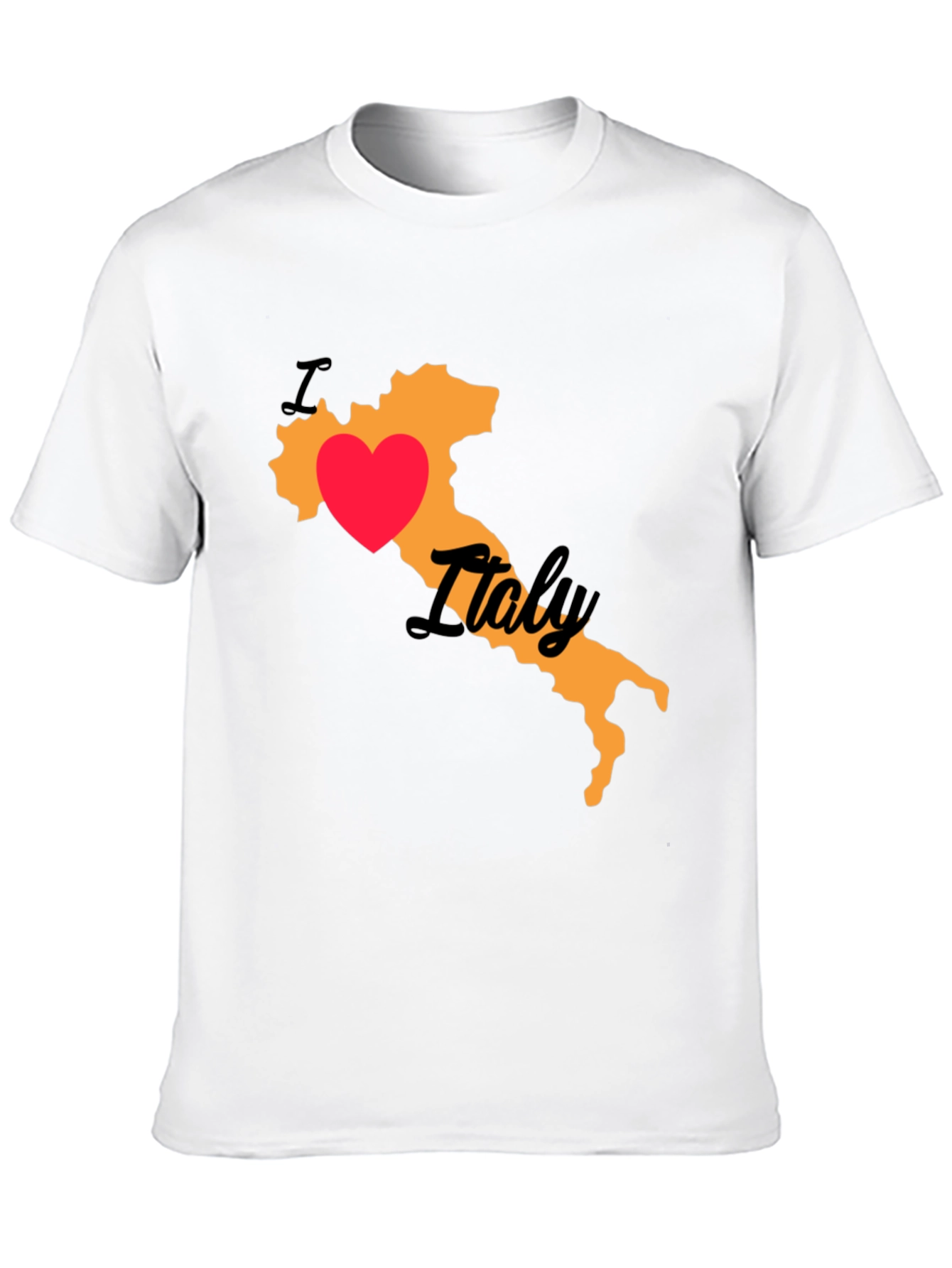 I Love Italy Black T-Shirt