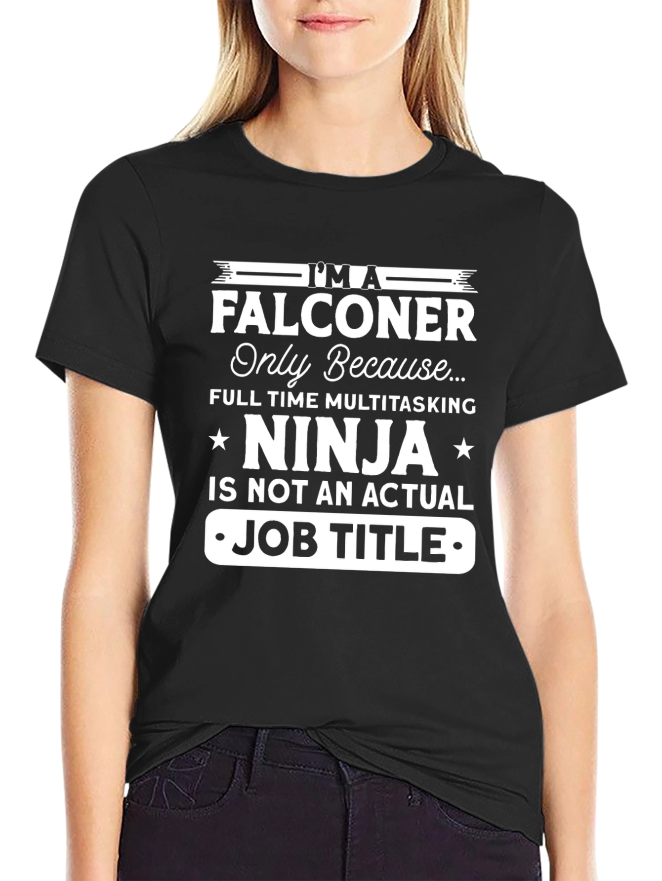 Falconer Ninja Job Title Graphic Tee