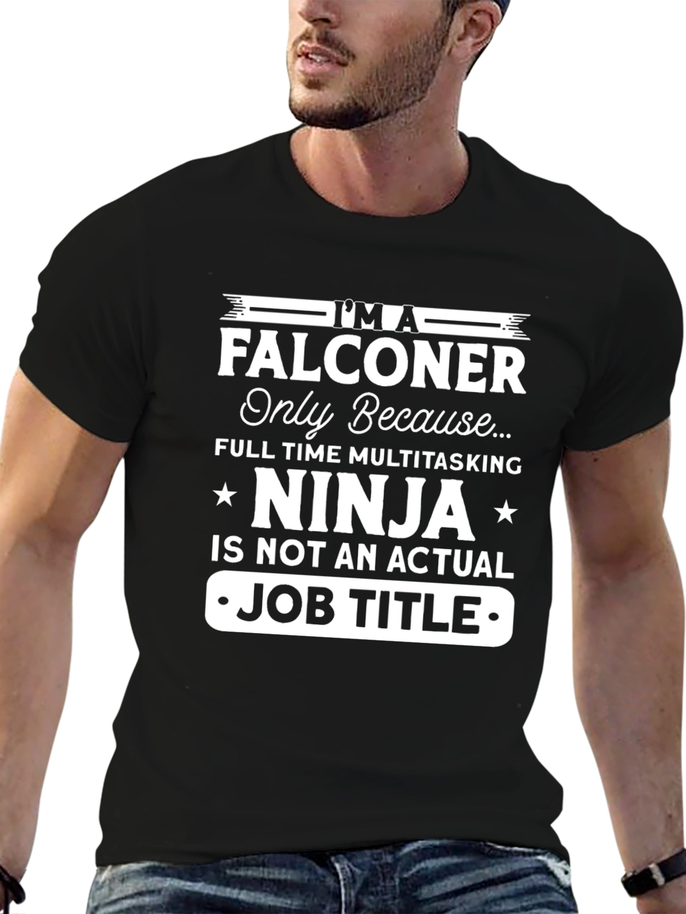 Falconer Ninja Job Title Graphic Tee