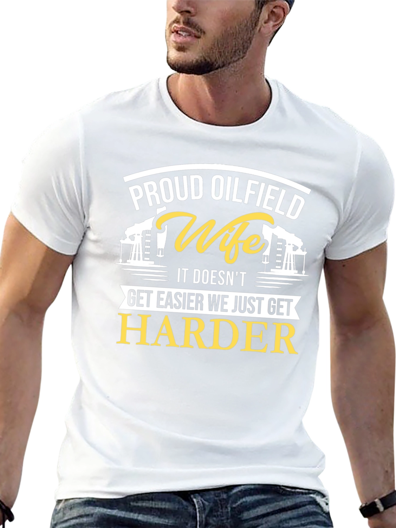 Proud Oilfield Wife Black T-Shirt