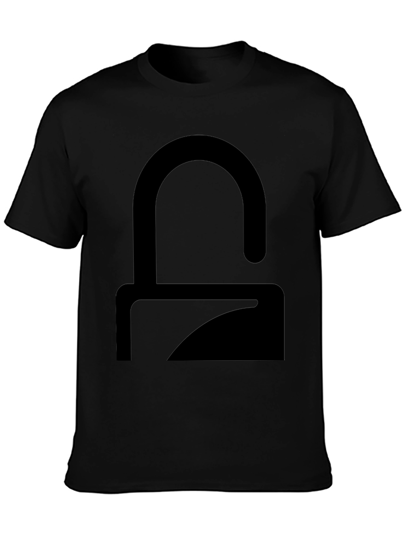Modern Minimalist Graphic T-Shirt - Solid Black