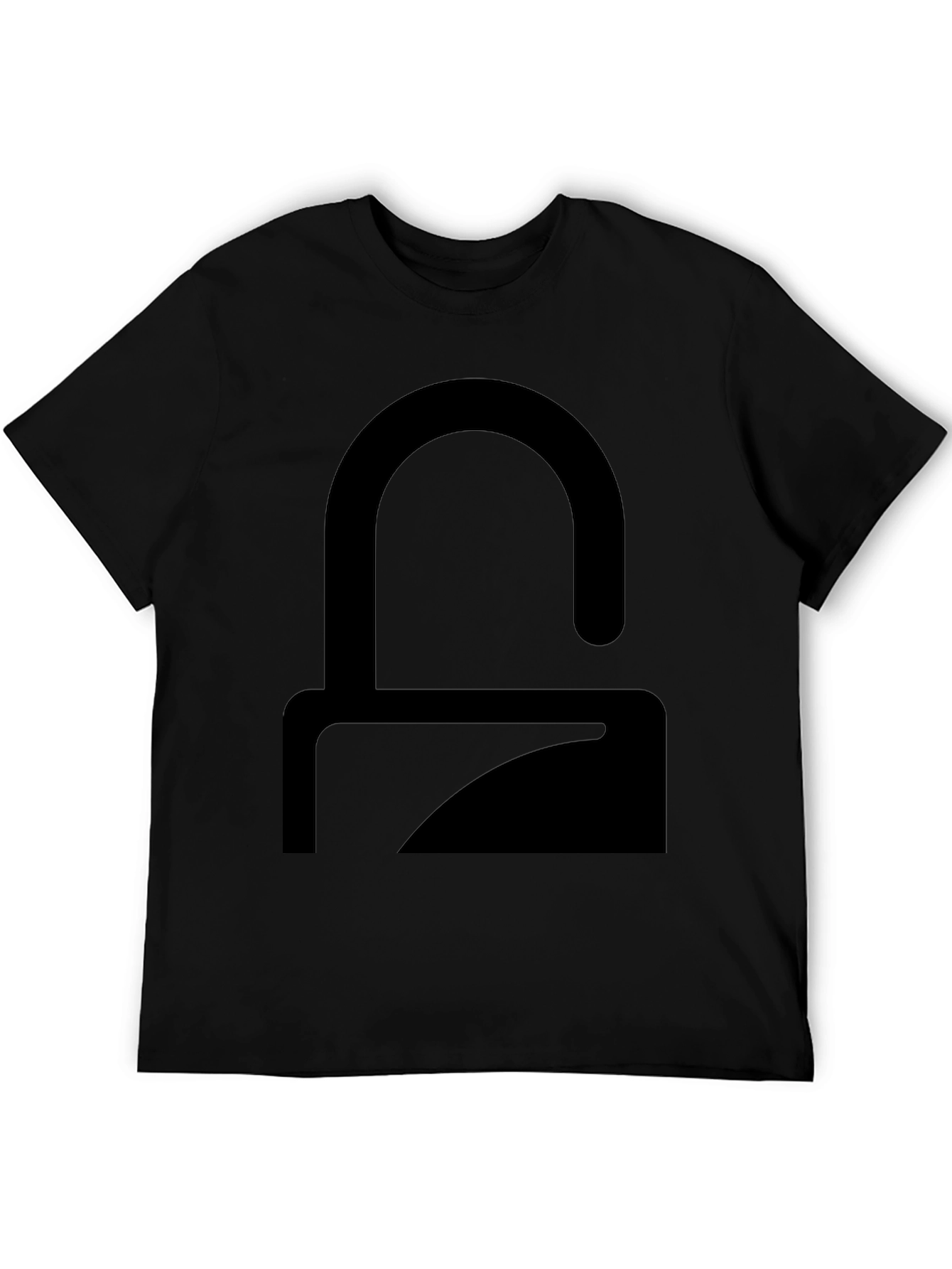Modern Minimalist Graphic T-Shirt - Solid Black